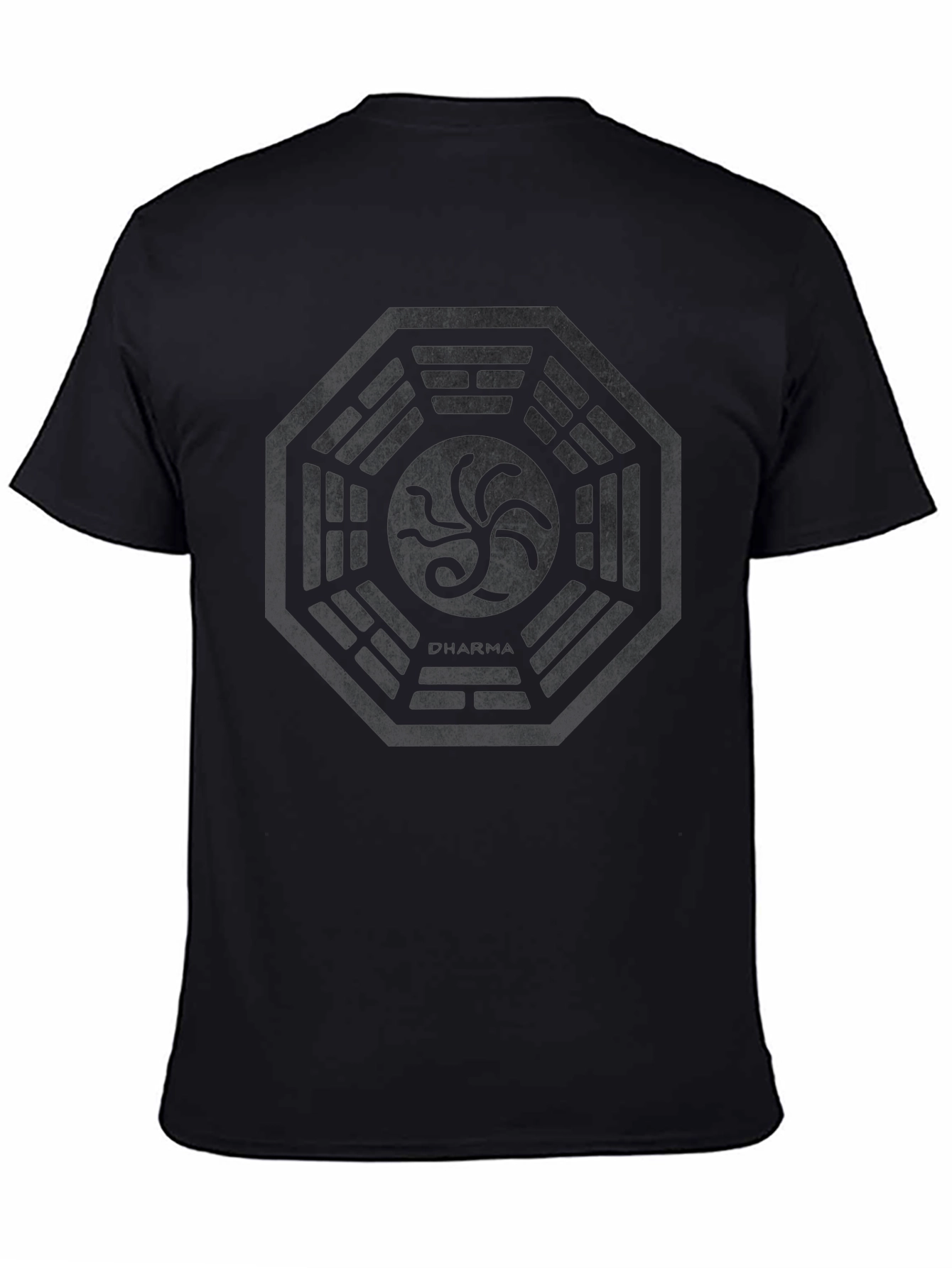 Mens Black Dharma Initiative Graphic T-Shirt