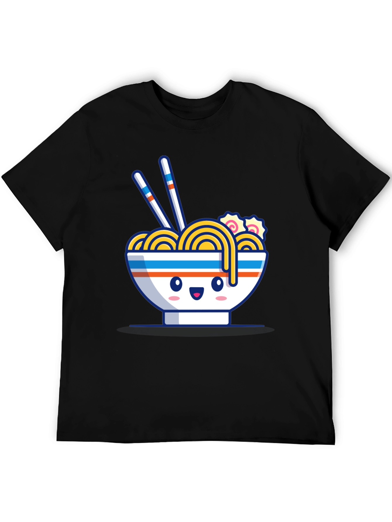 Kawaii Ramen Bowl Black T-Shirt