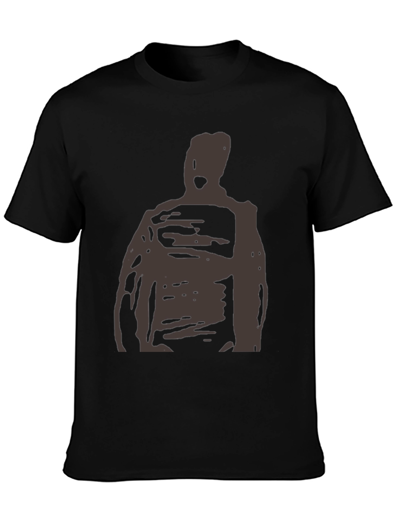 Abstract Figure Graphic T-Shirt - Black