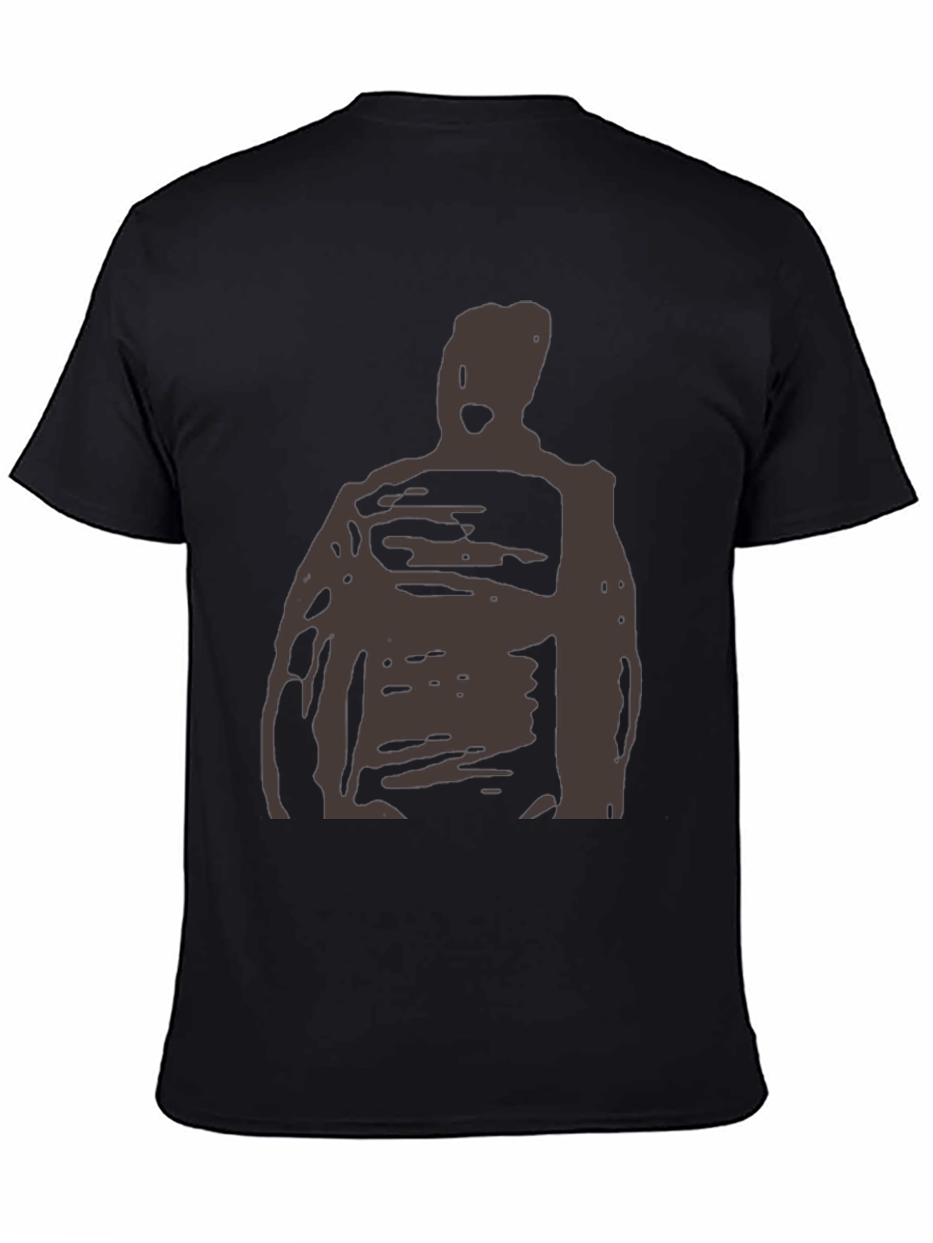 Abstract Figure Graphic T-Shirt - Black