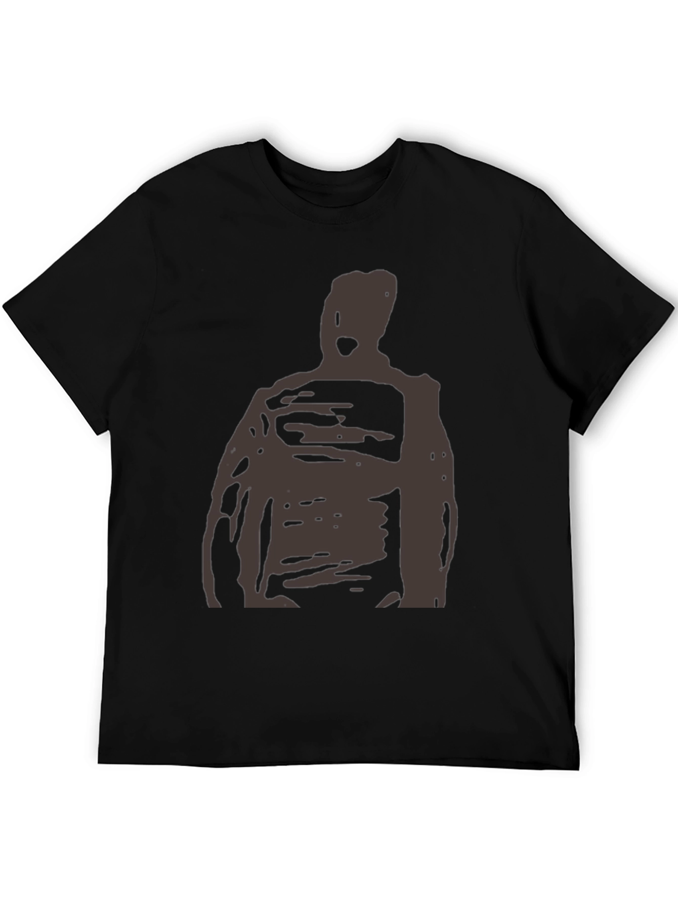 Abstract Figure Graphic T-Shirt - Black