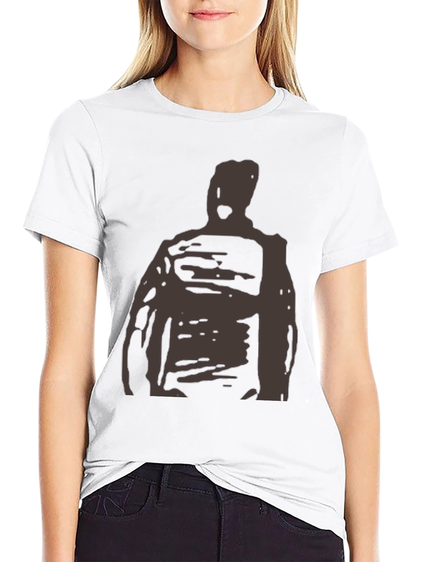 Abstract Figure Graphic T-Shirt - Black