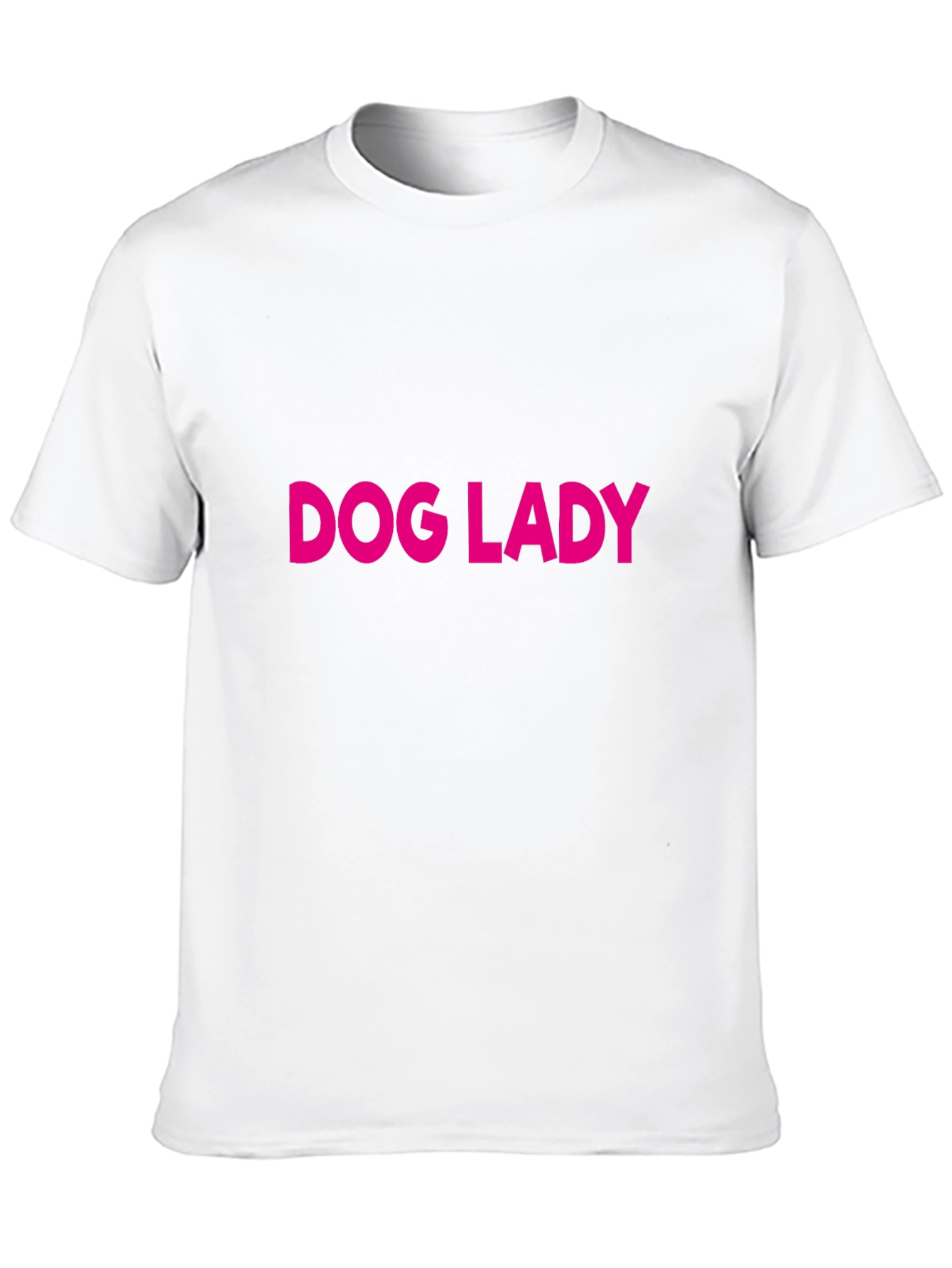 Dog Lady Graphic Tee - Black Cotton T-Shirt
