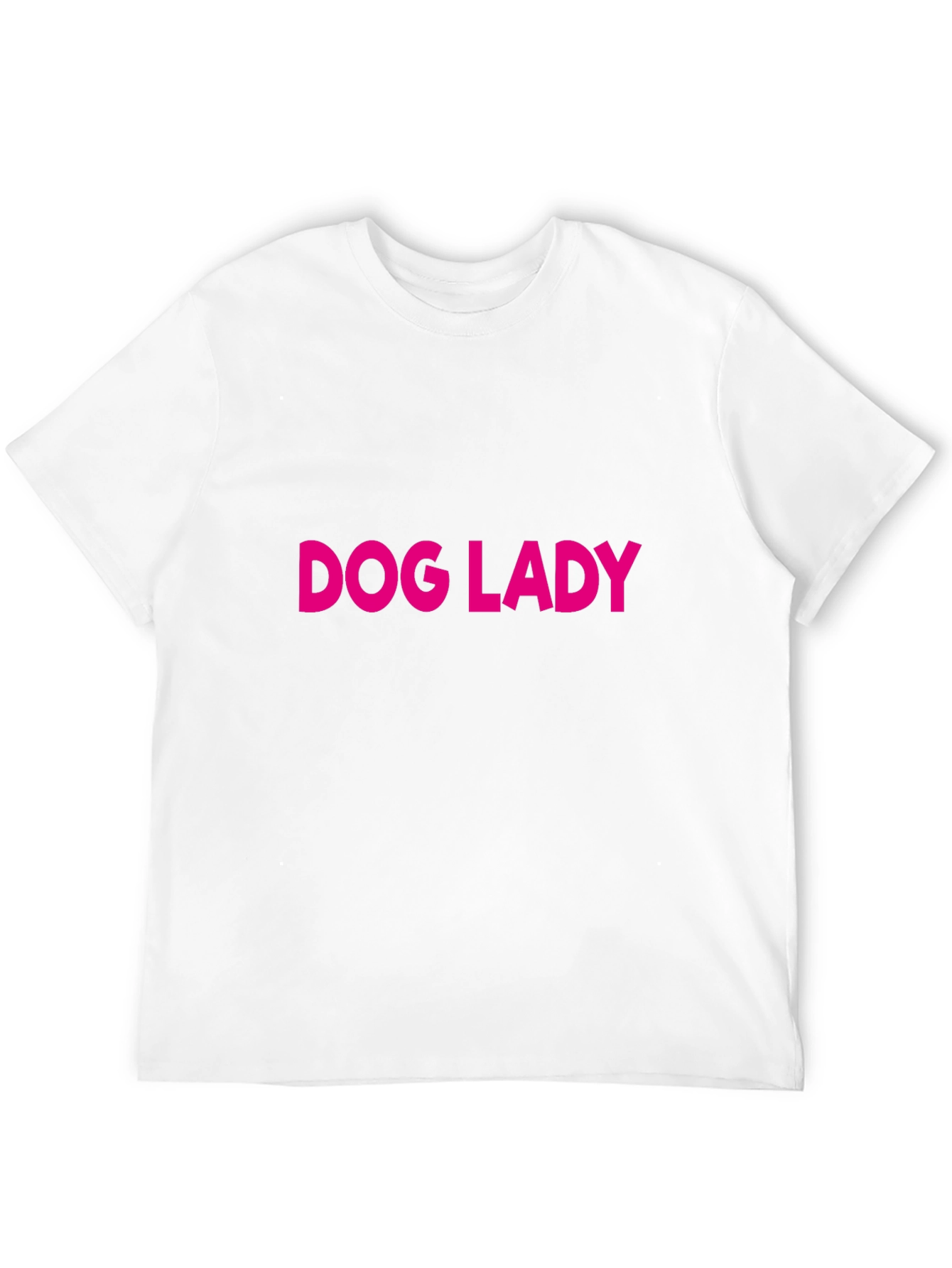 Dog Lady Graphic Tee - Black Cotton T-Shirt