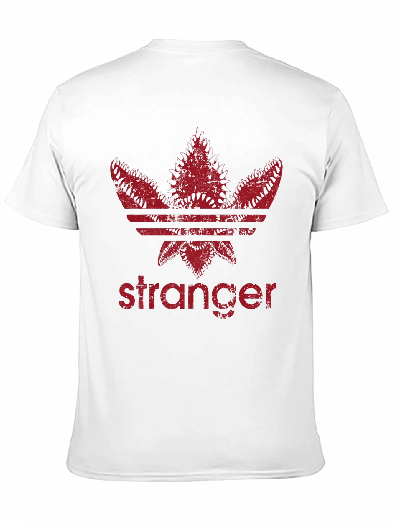 Stranger Trefoil T-Shirt - Dark Red Design