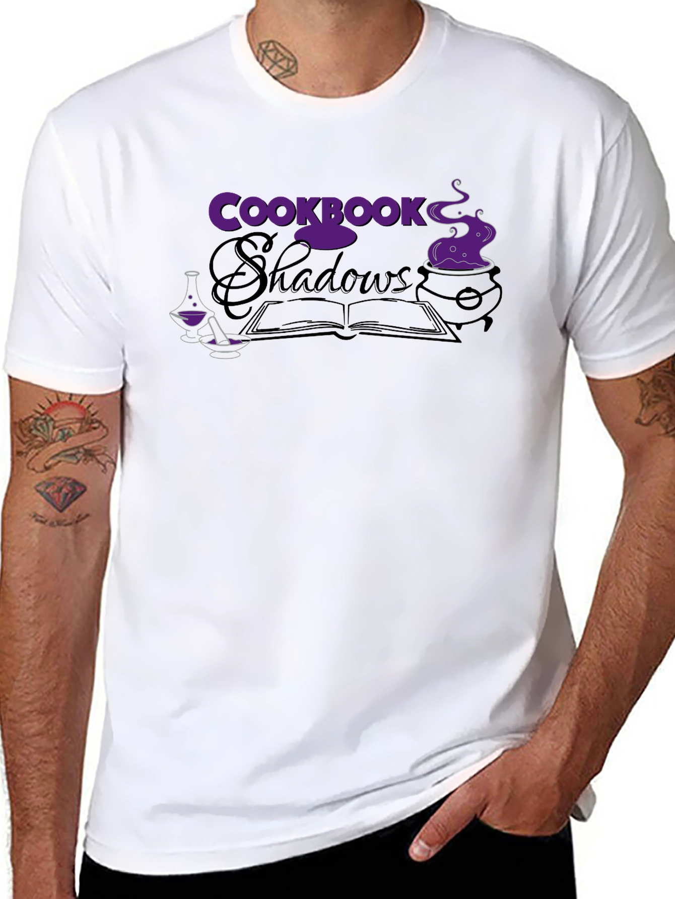 Cookbook Shadows T-Shirt - Gothic Novelty Tee