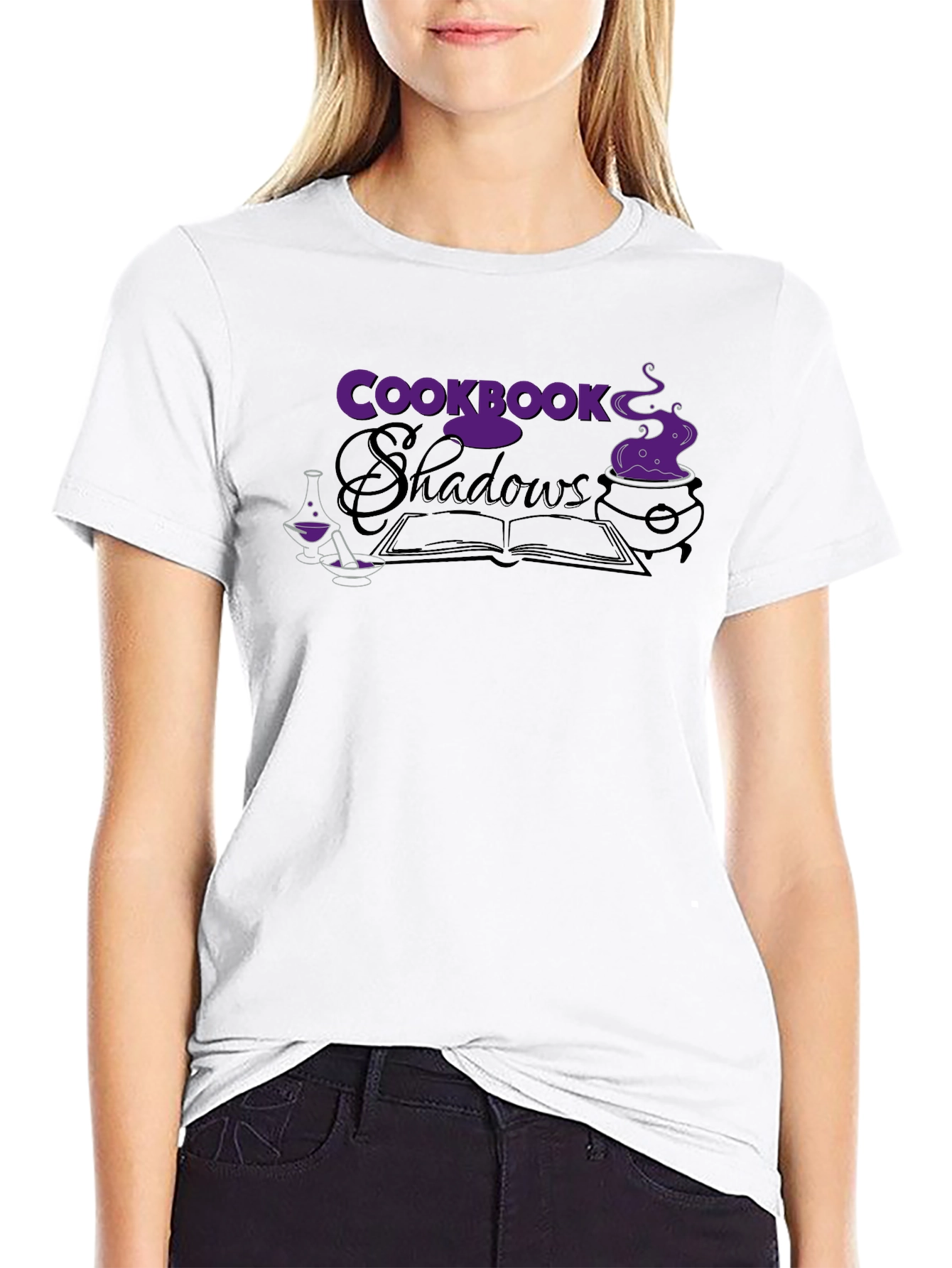 Cookbook Shadows T-Shirt - Gothic Novelty Tee