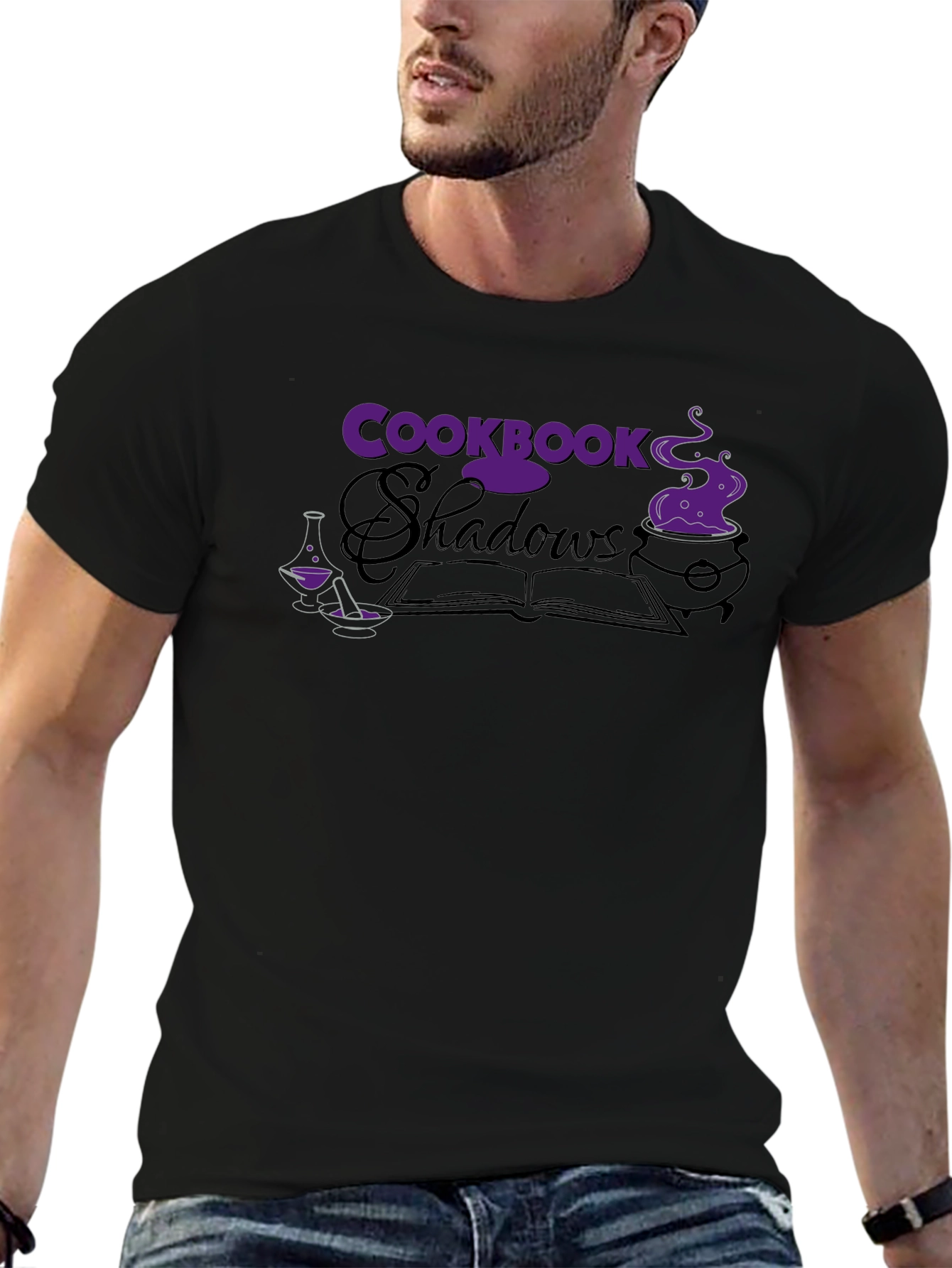 Cookbook Shadows T-Shirt - Gothic Novelty Tee
