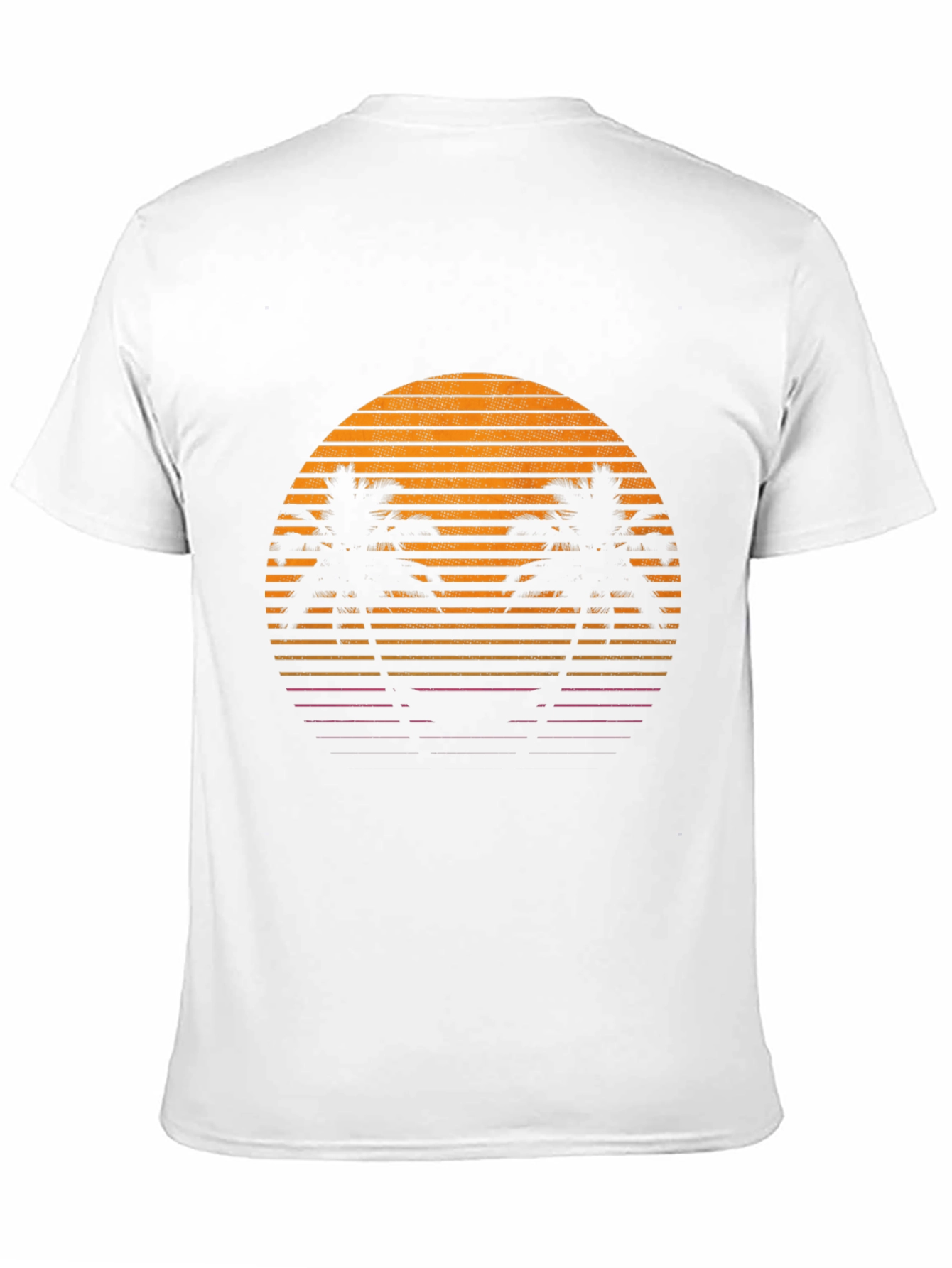 Retro Sunset Palm Tree Graphic T-Shirt