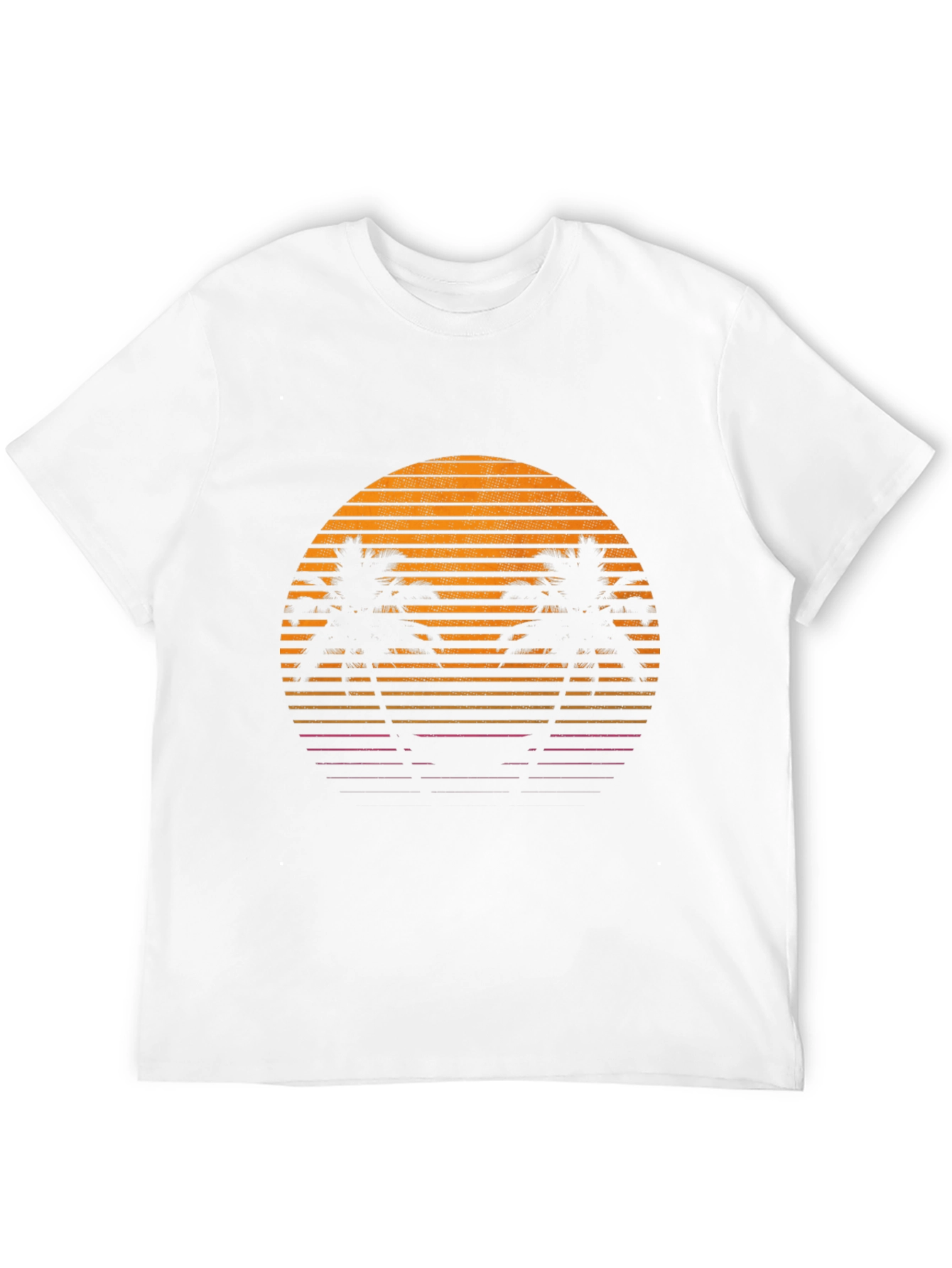 Retro Sunset Palm Tree Graphic T-Shirt