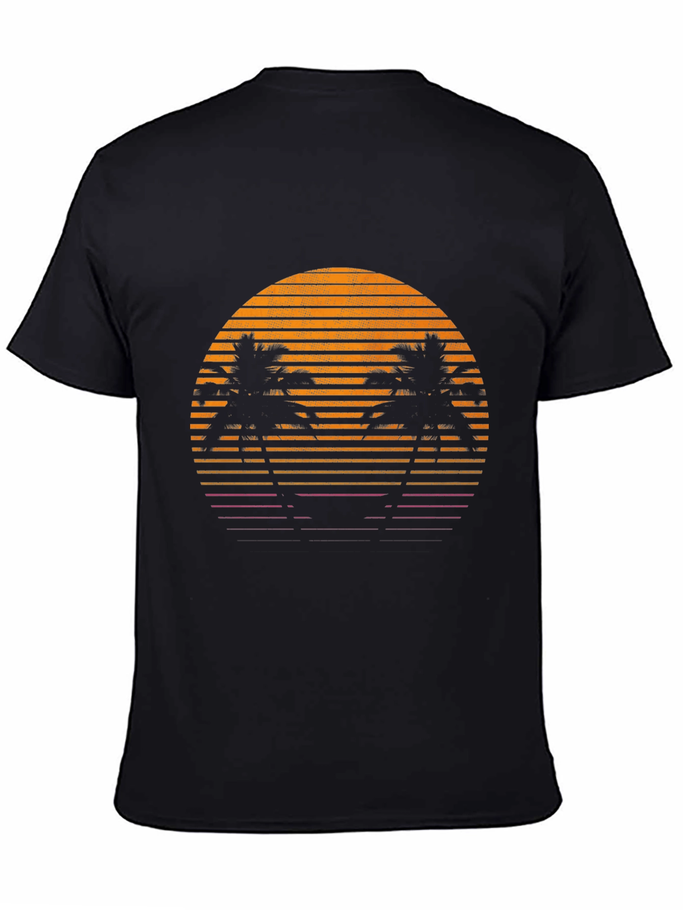 Retro Sunset Palm Tree Graphic T-Shirt