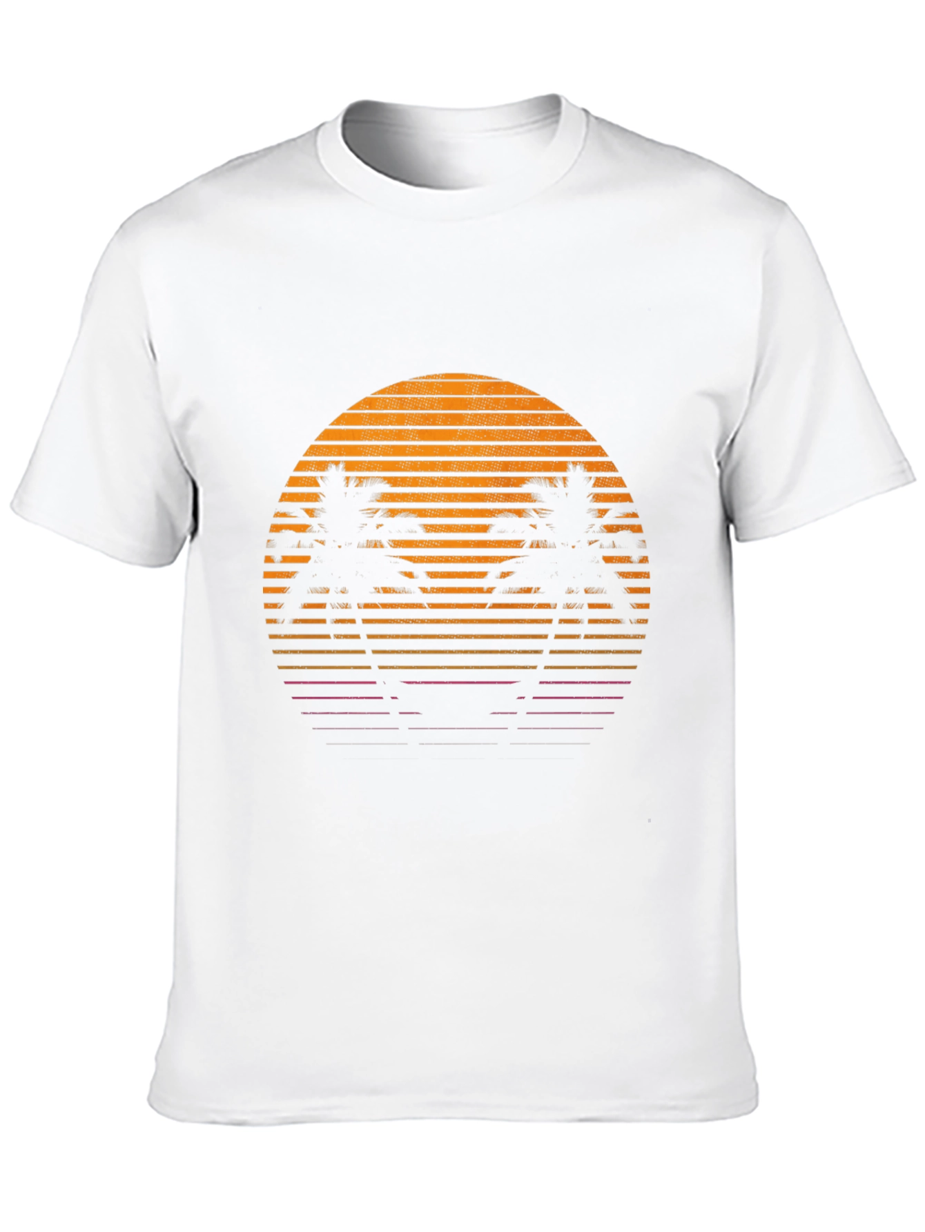 Retro Sunset Palm Tree Graphic T-Shirt