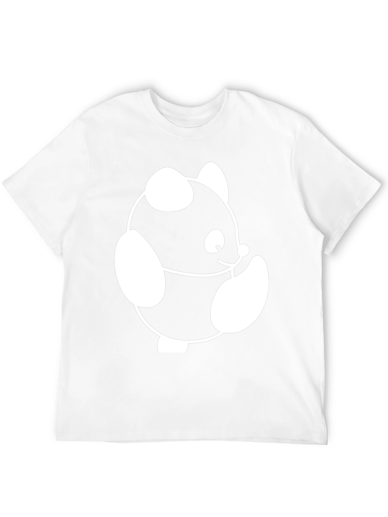 Cute Panda Graphic Black T-Shirt