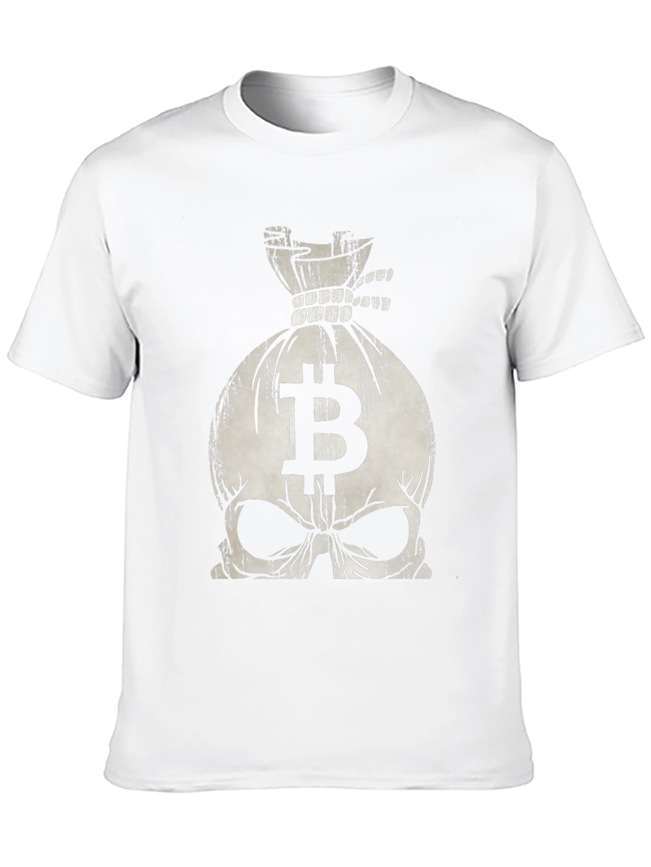 Bitcoin Skull Bag T-Shirt - Crypto Fashion