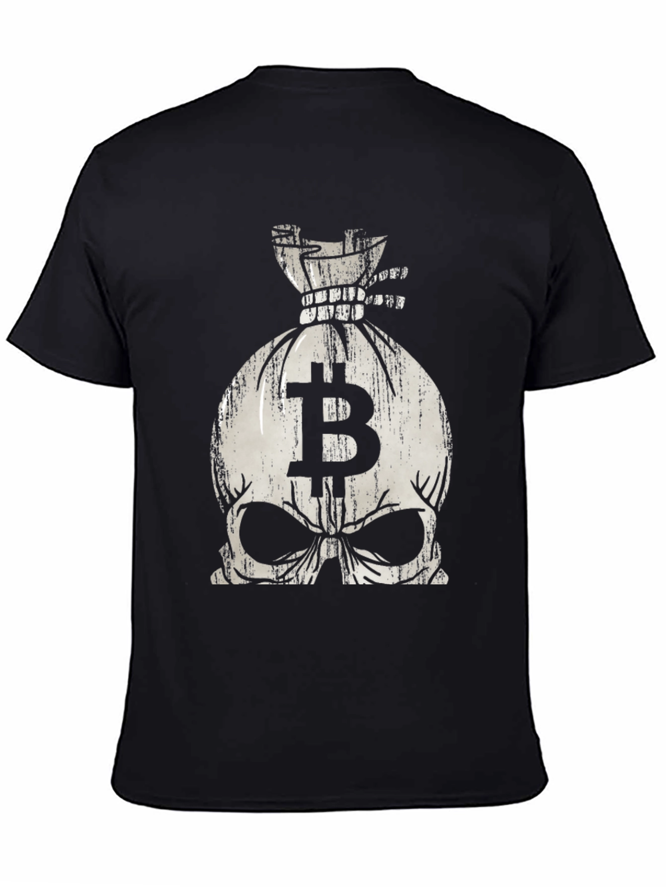 Bitcoin Skull Bag T-Shirt - Crypto Fashion