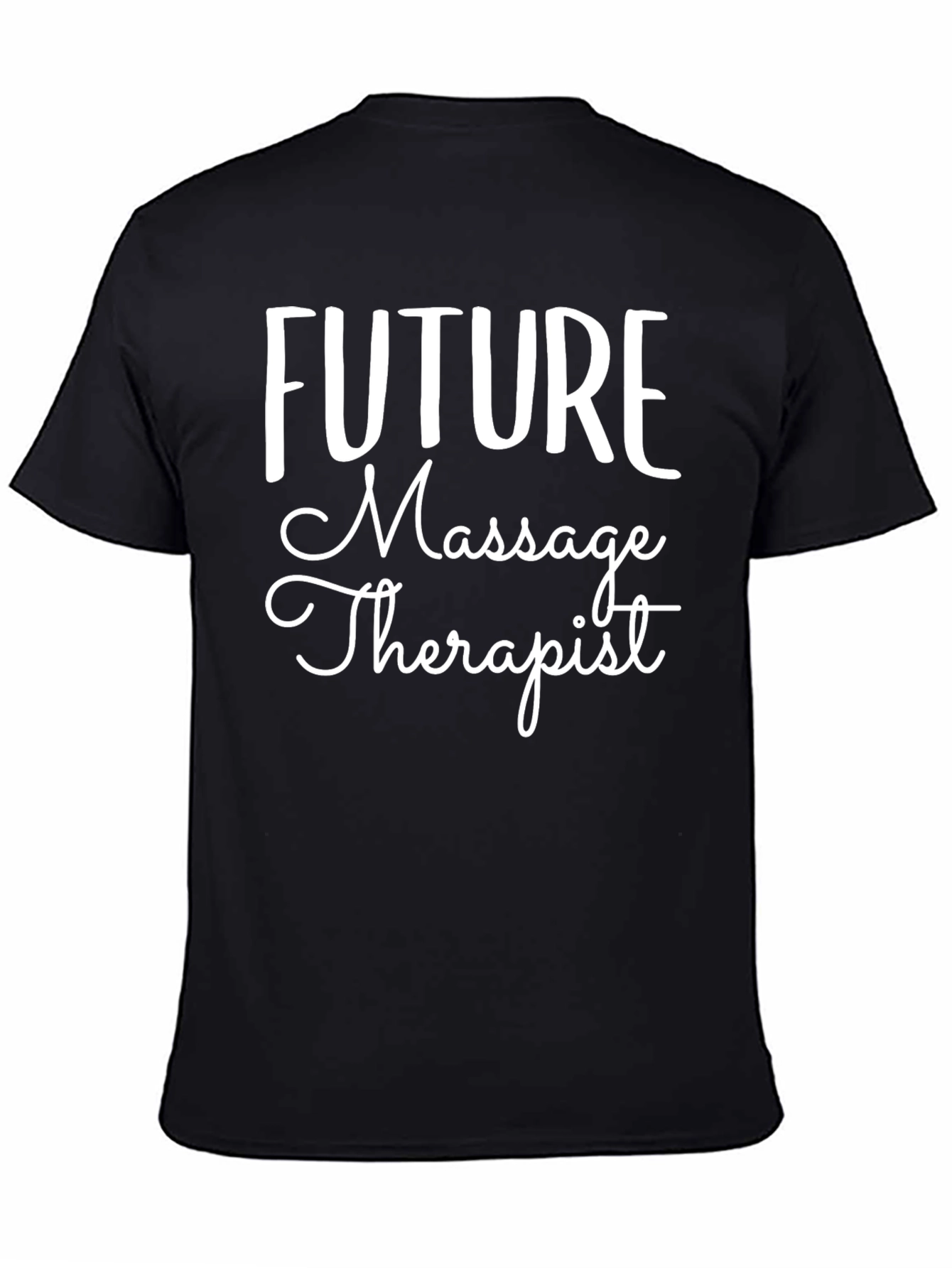Future Massage Therapist T-Shirt - Black Cotton Tee