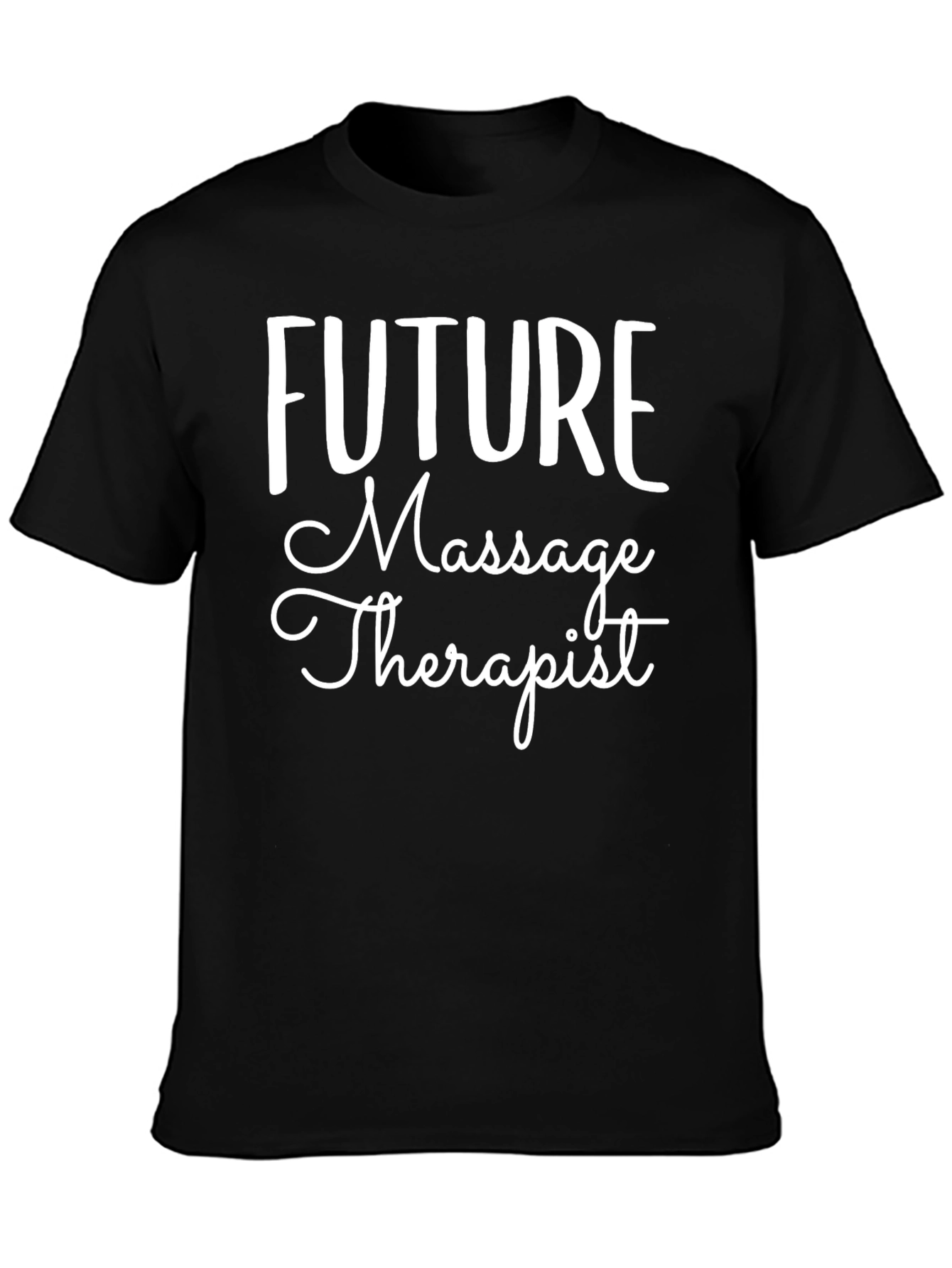 Future Massage Therapist T-Shirt - Black Cotton Tee