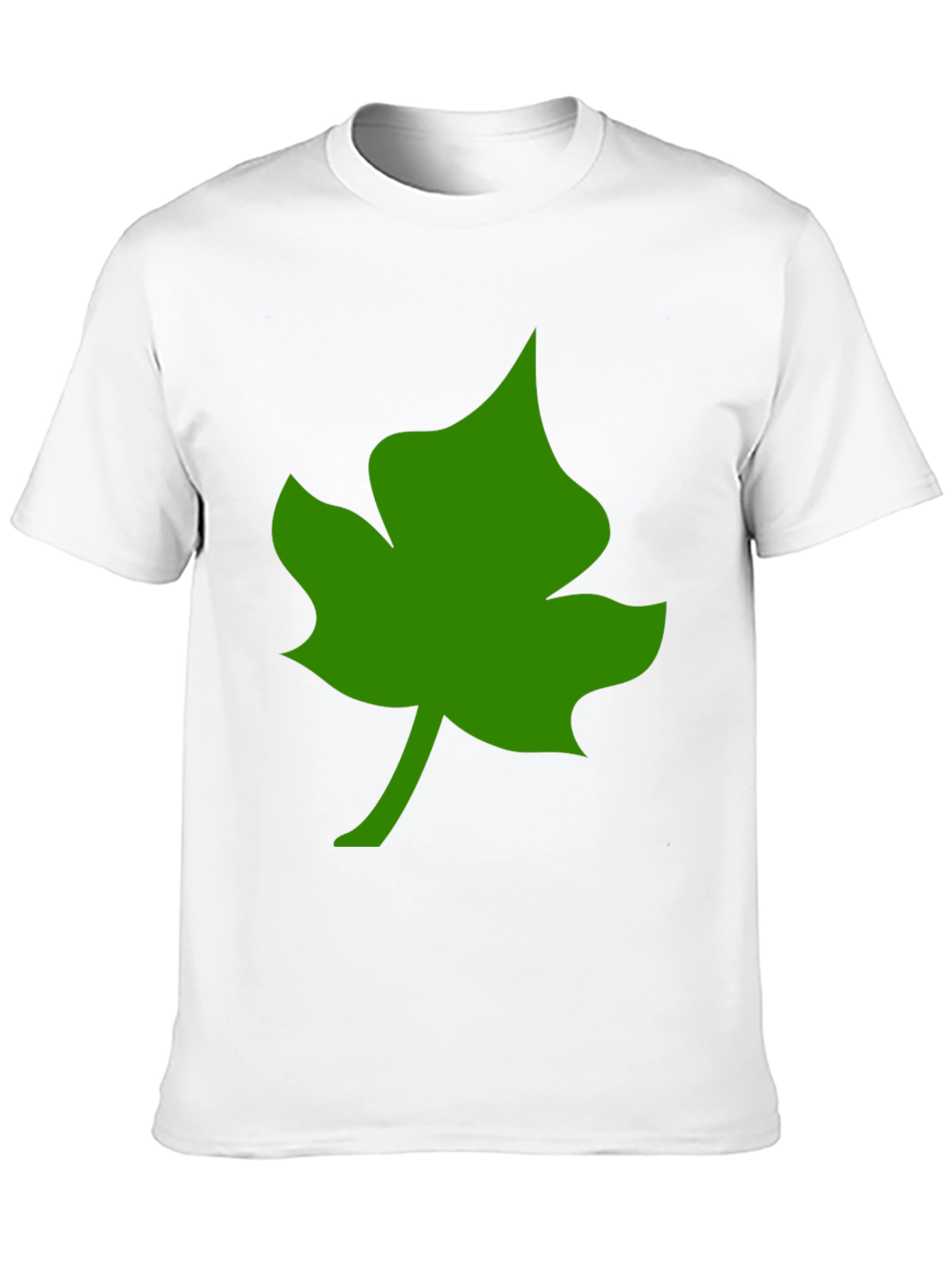 Leaf Graphic Tee - Casual Black T-Shirt