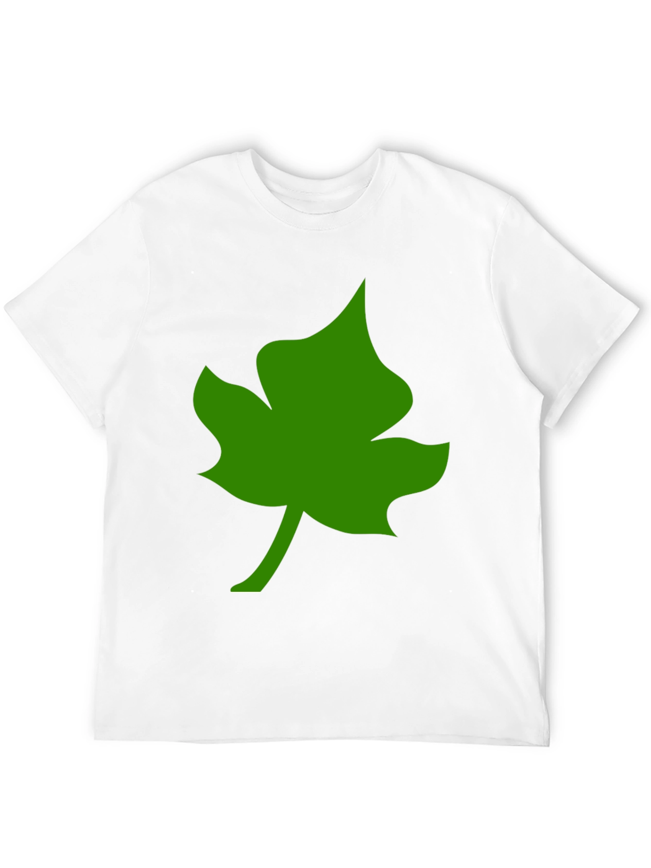 Leaf Graphic Tee - Casual Black T-Shirt