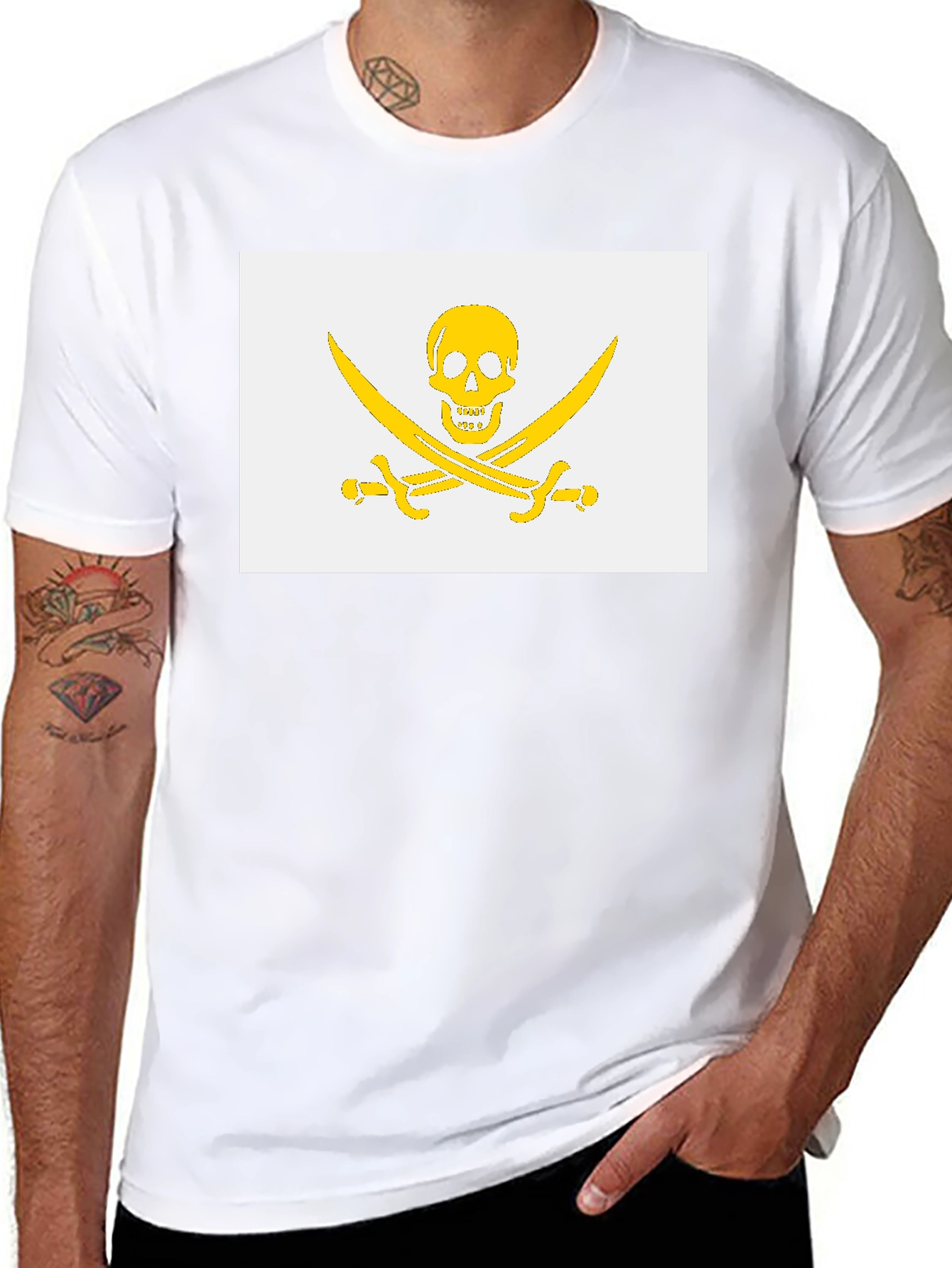 Skull & Swords Graphic Black T-Shirt