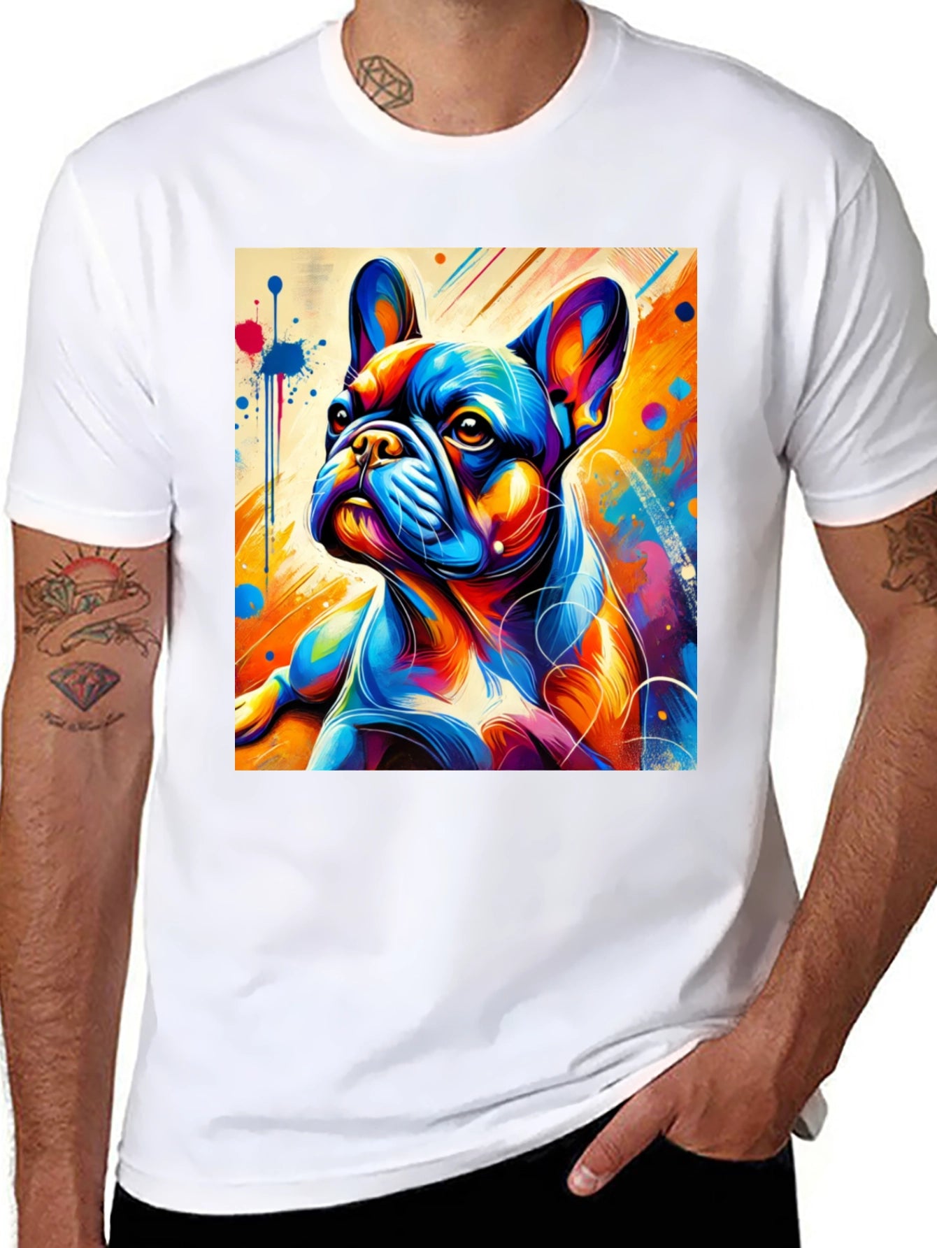 Vibrant French Bulldog Graphic Tee