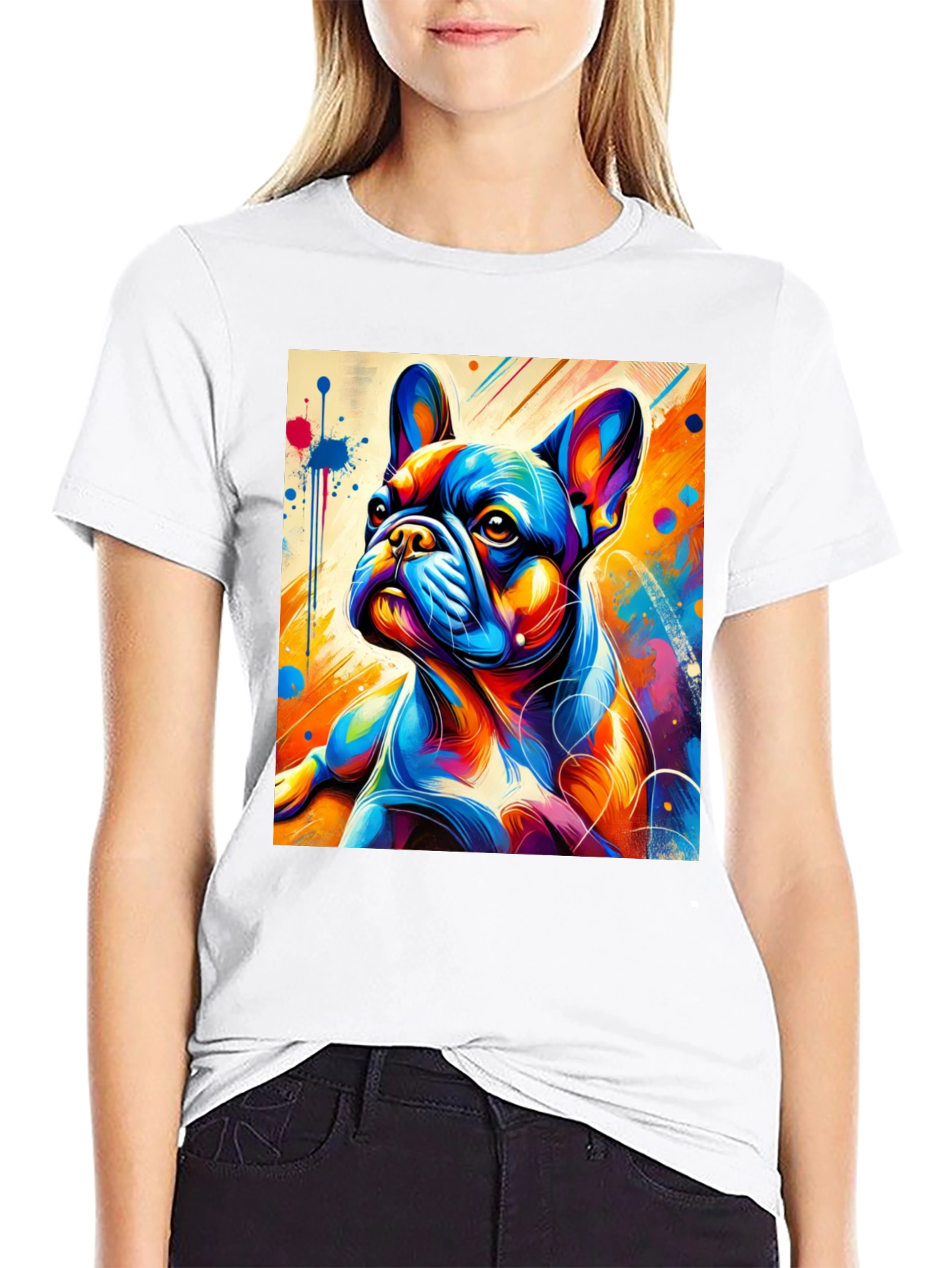 Vibrant French Bulldog Graphic Tee