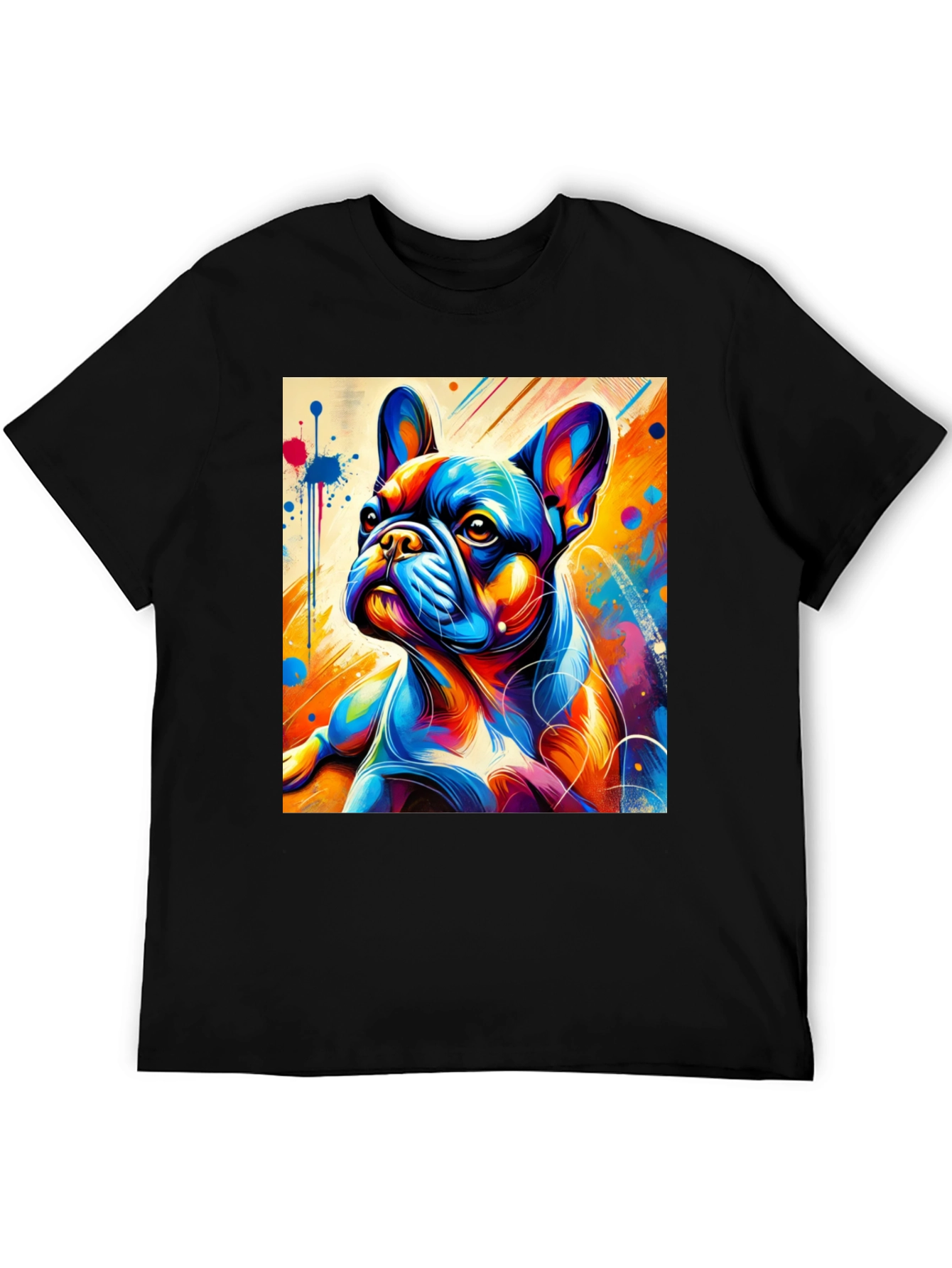 Vibrant French Bulldog Graphic Tee