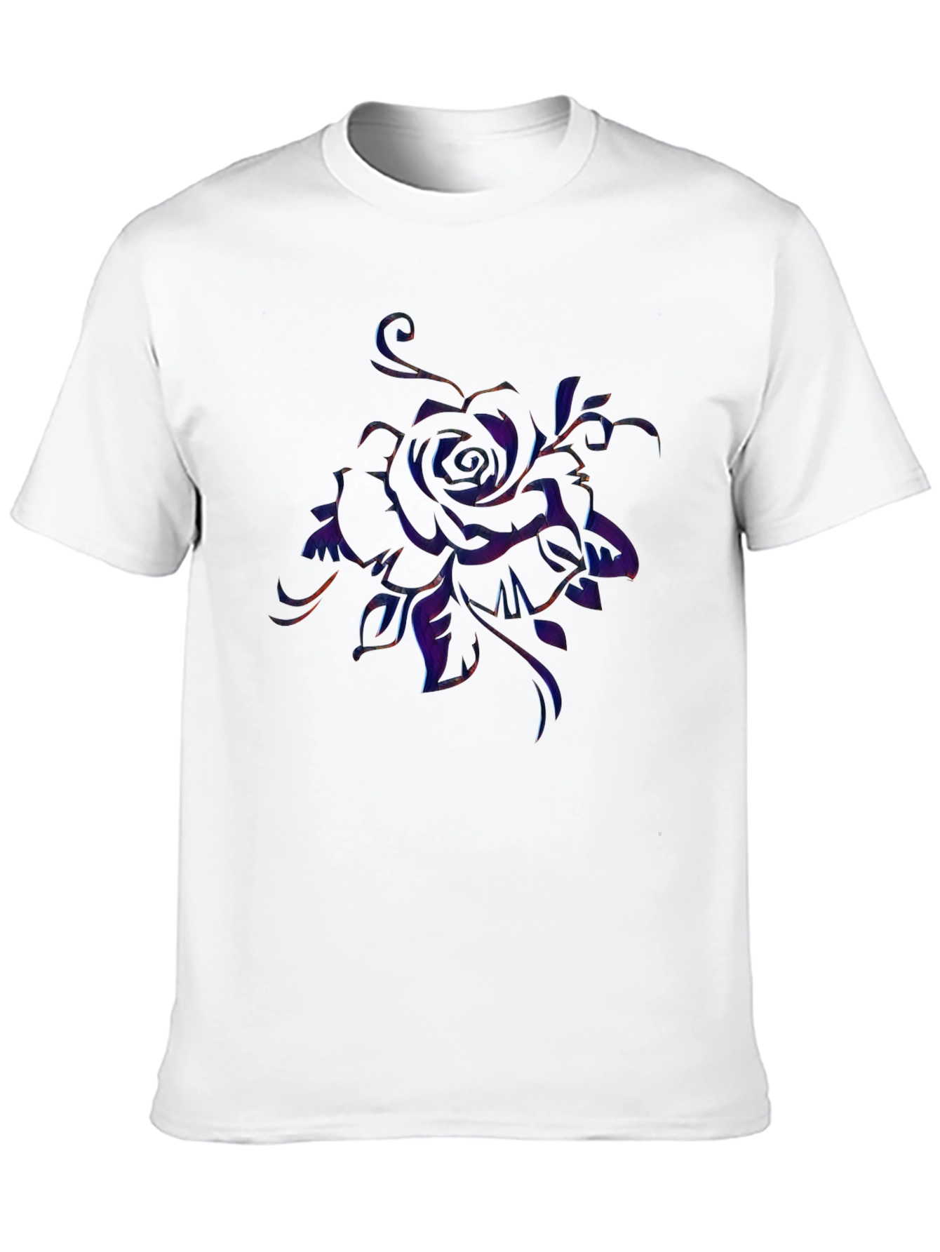 Floral Graphic Print Crew Neck T-Shirt