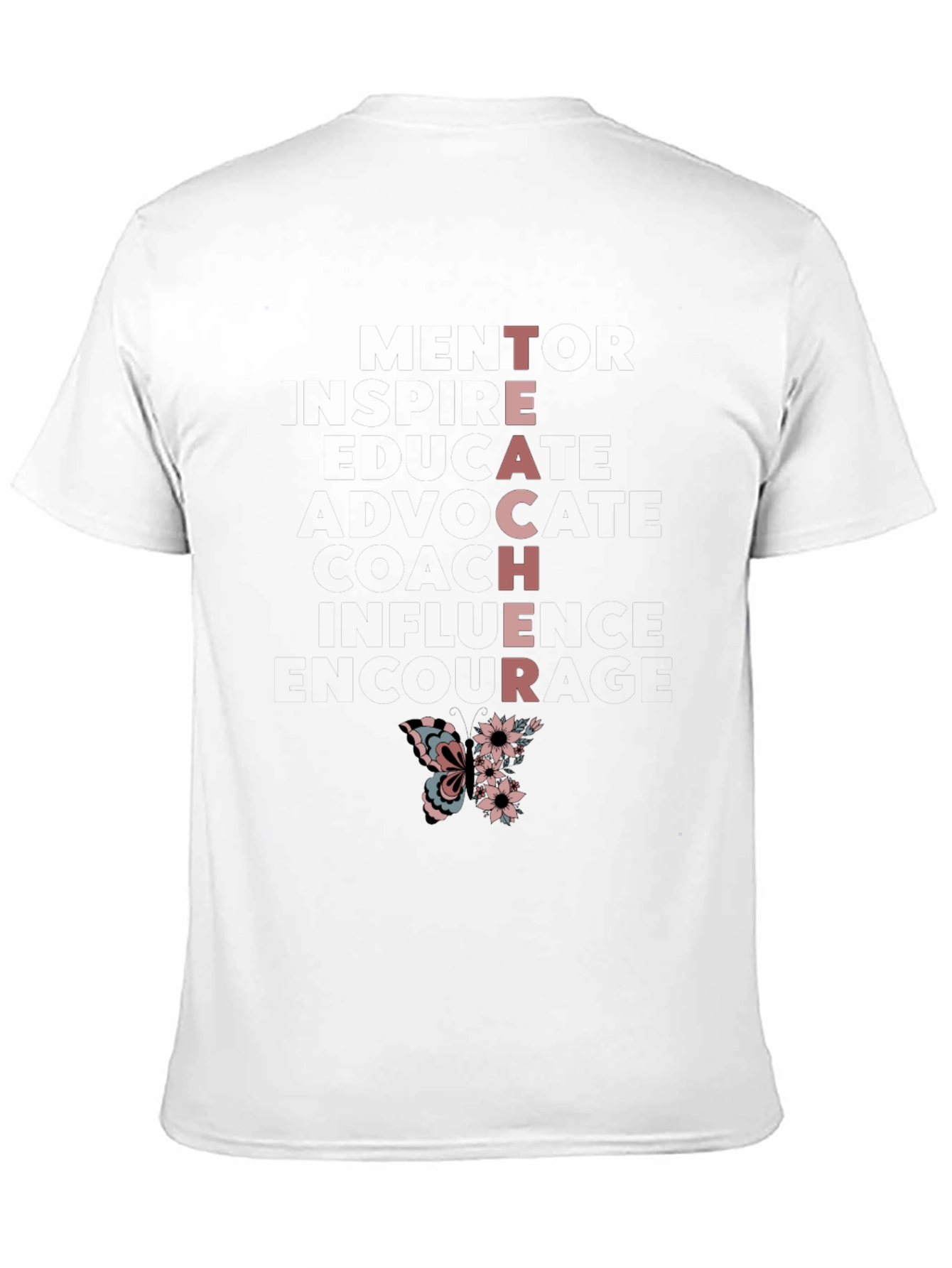 Teacher Butterfly Graphic T-Shirt