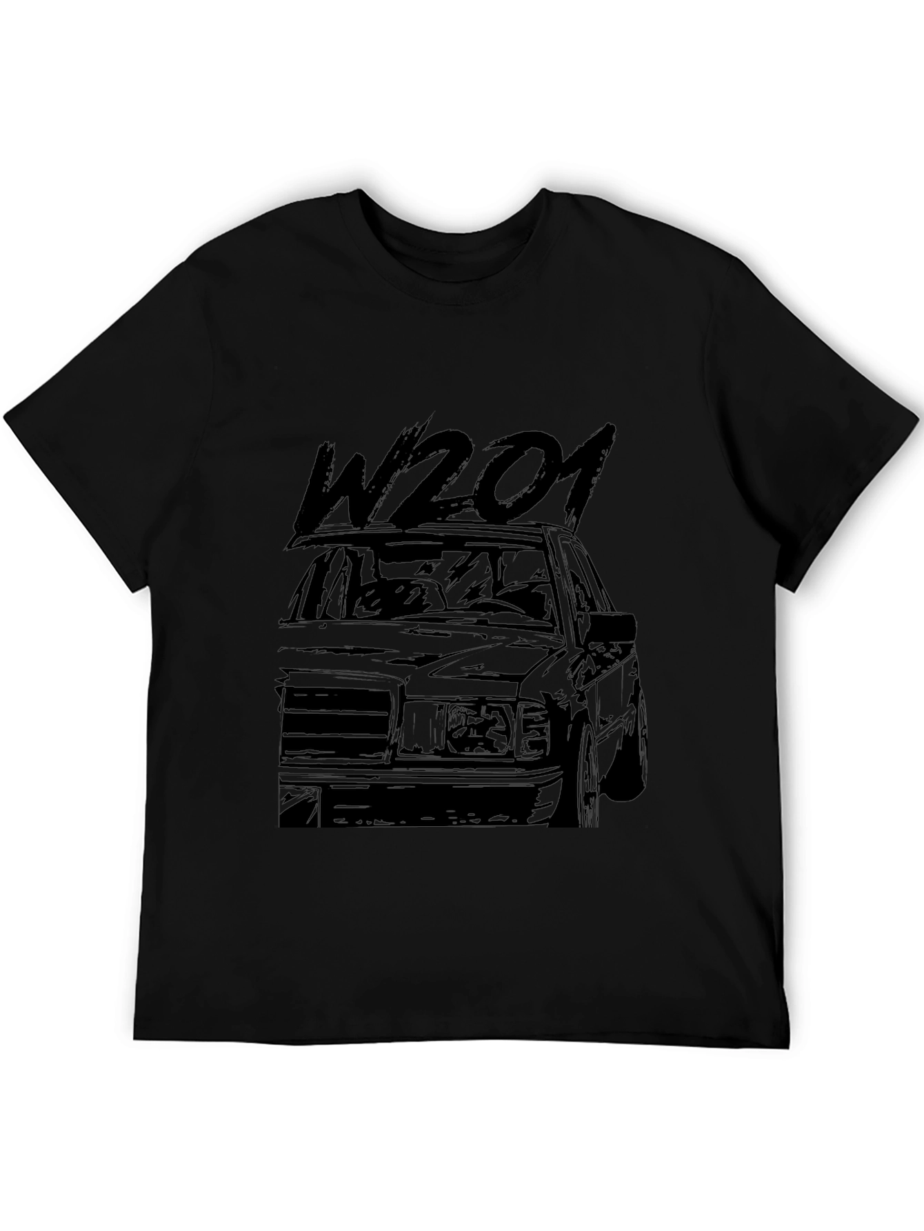 W201 Classic Car Graphic Tee - Black