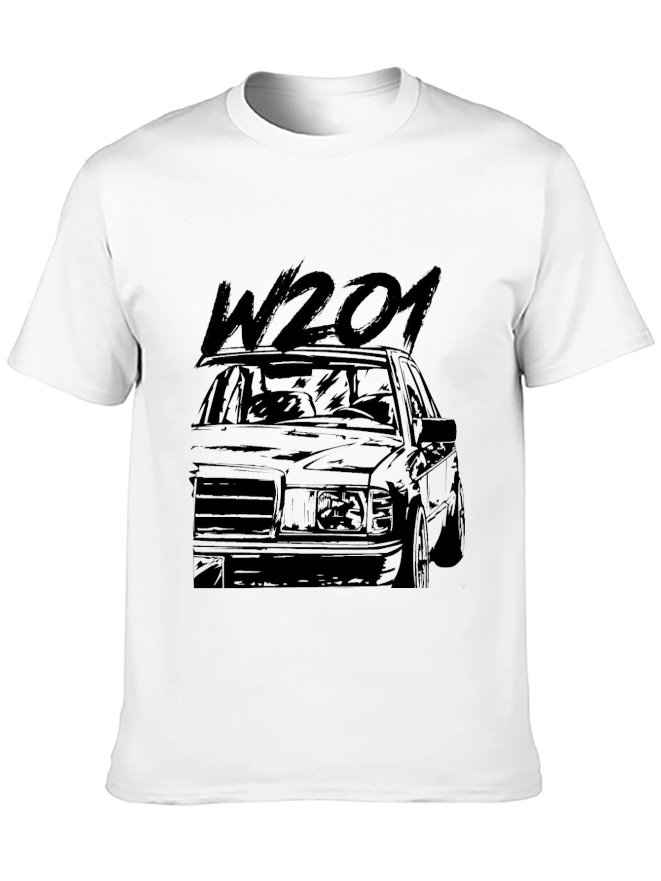 W201 Classic Car Graphic Tee - Black
