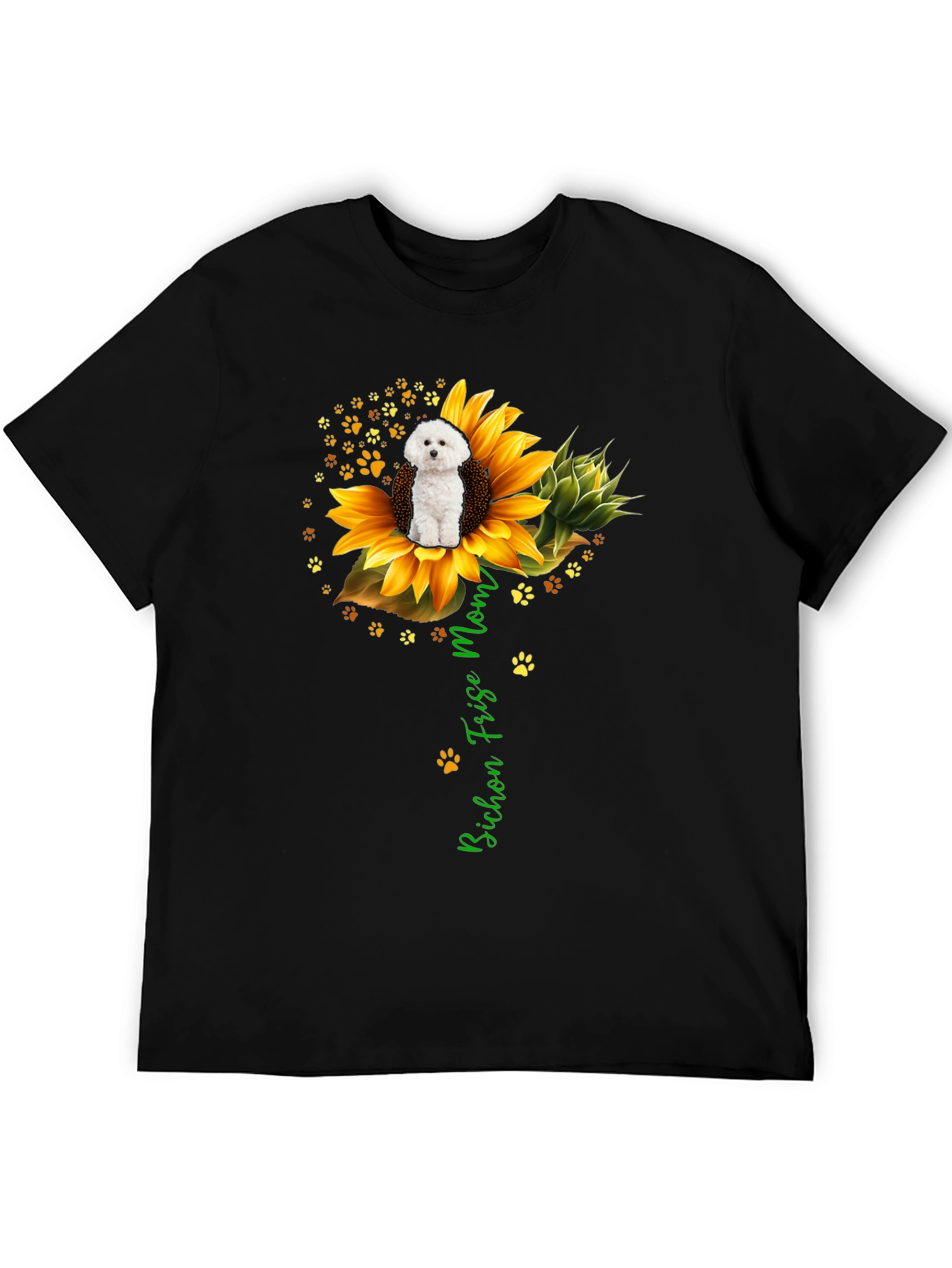 Bichon Frise Mom Sunflower Graphic Tee