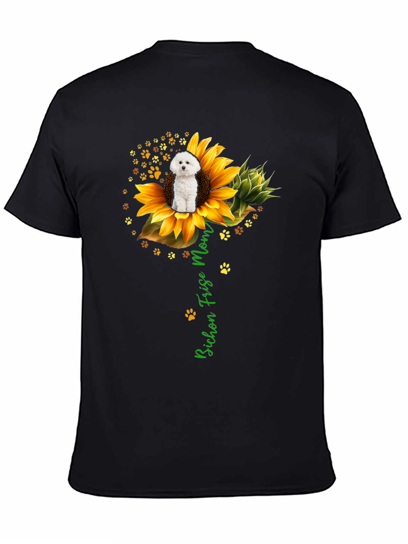 Bichon Frise Mom Sunflower Graphic Tee