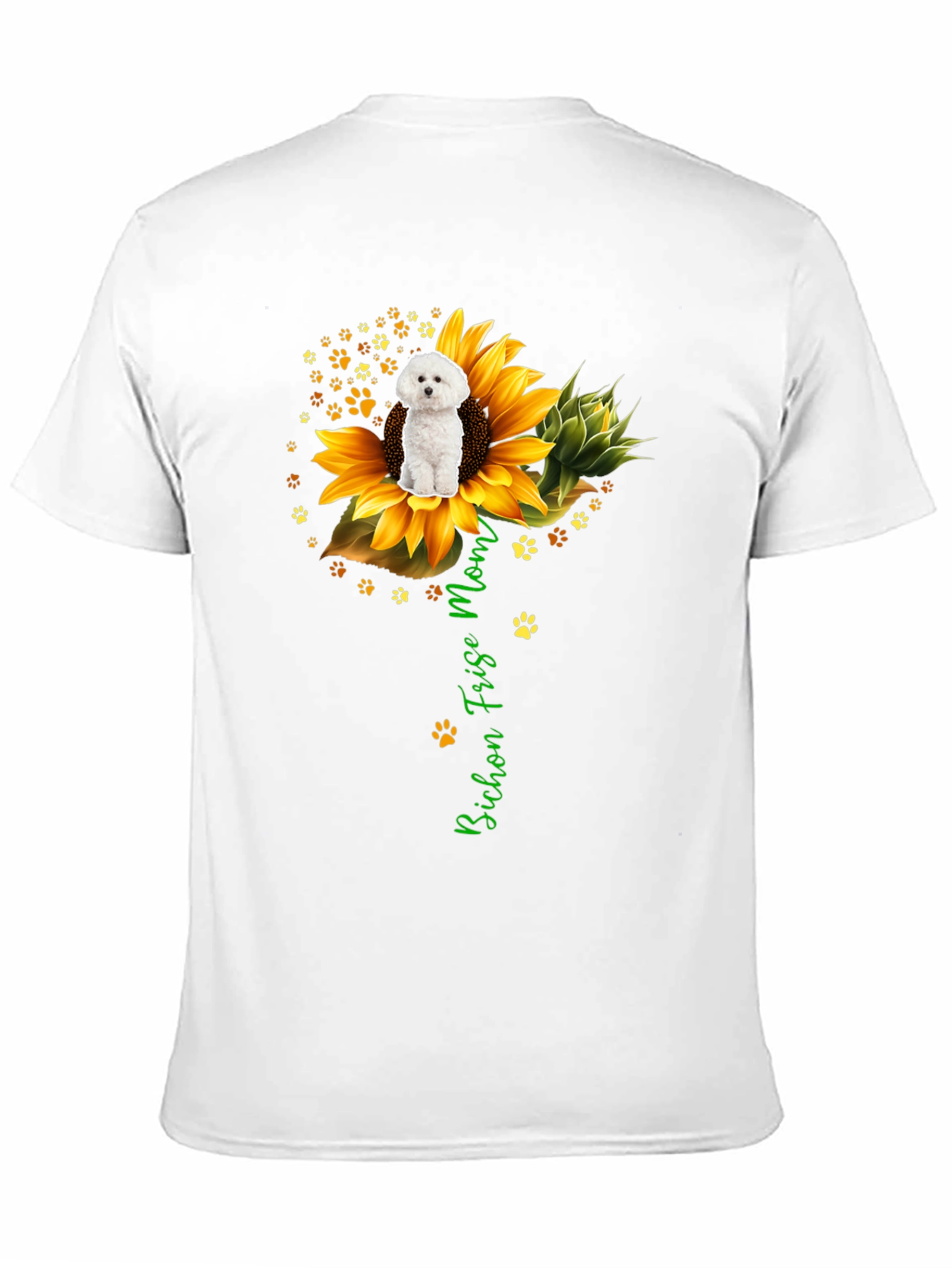 Bichon Frise Mom Sunflower Graphic Tee