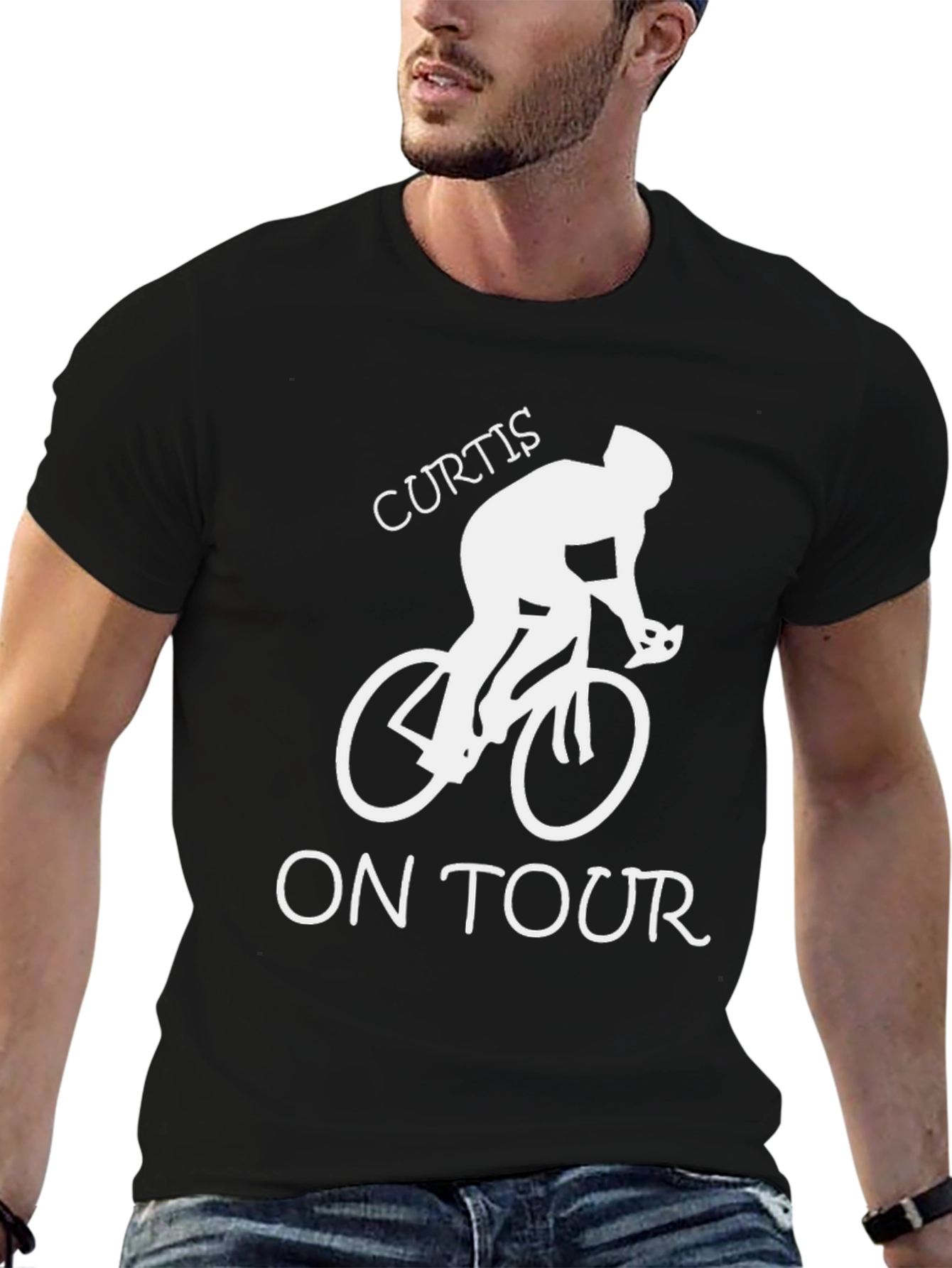 Curtis On Tour Black Graphic T-Shirt