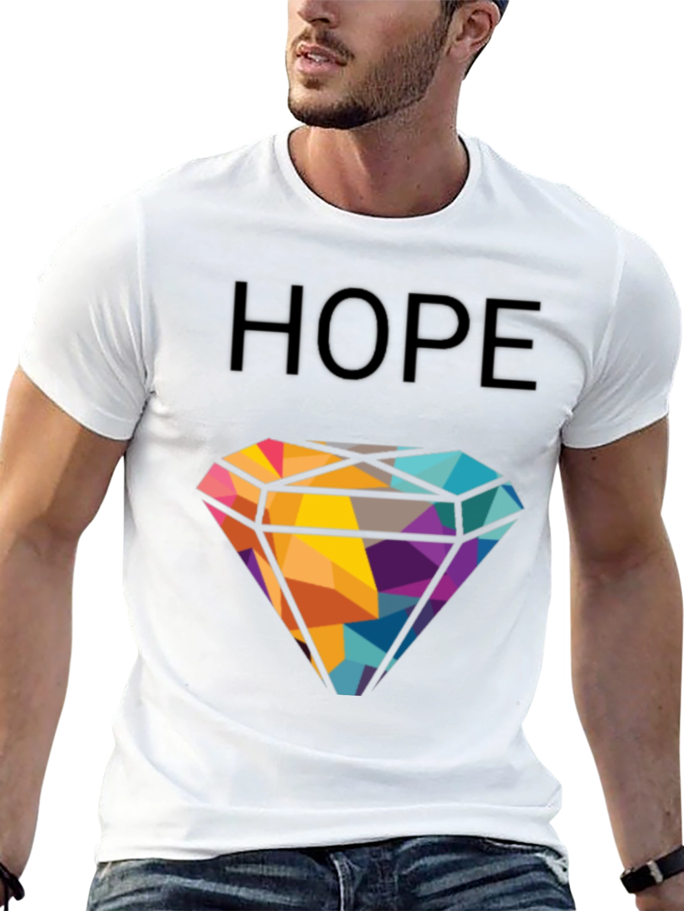 HOPE Diamond Graphic T-Shirt - Modern Geometric Design