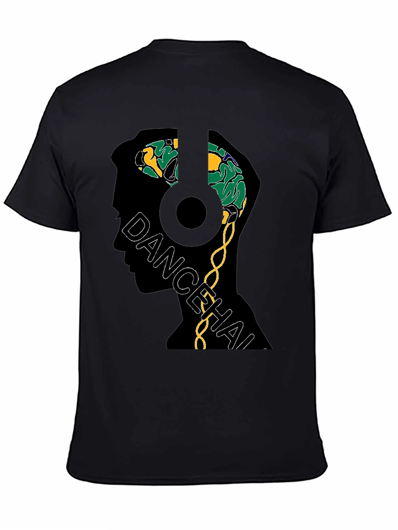 Dancehall Vibe T-Shirt - Brain Headphones Graphic Tee