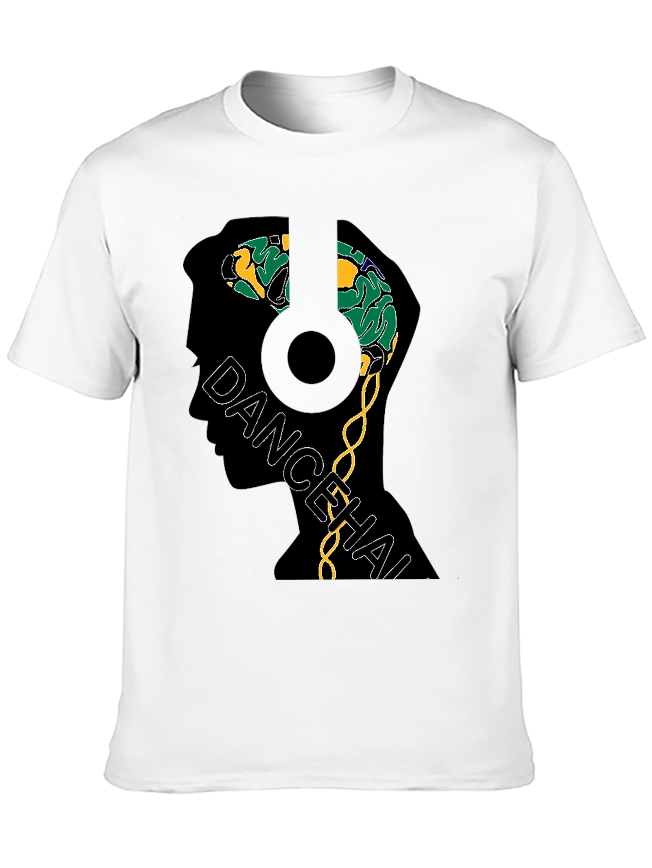 Dancehall Vibe T-Shirt - Brain Headphones Graphic Tee
