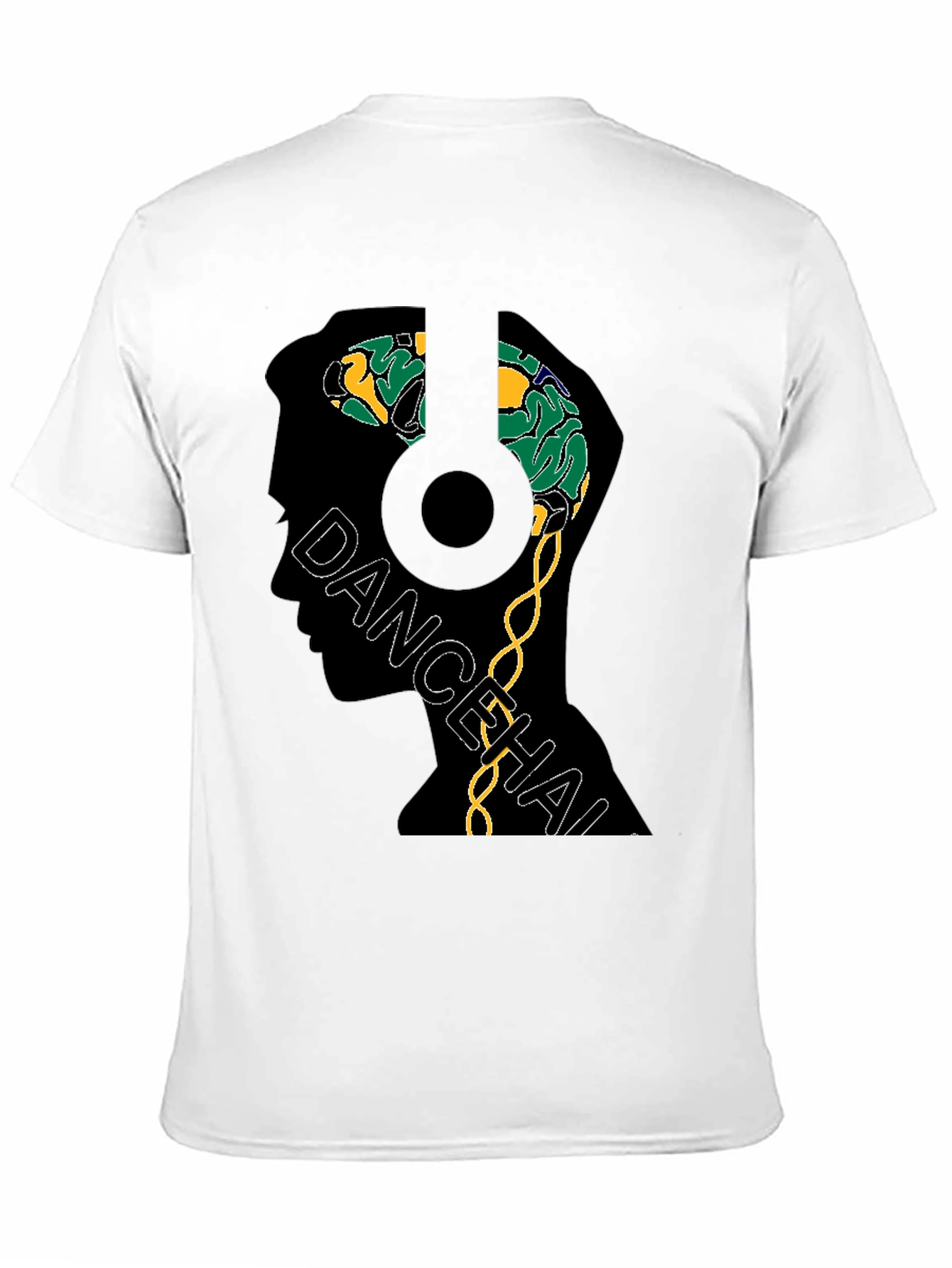 Dancehall Vibe T-Shirt - Brain Headphones Graphic Tee