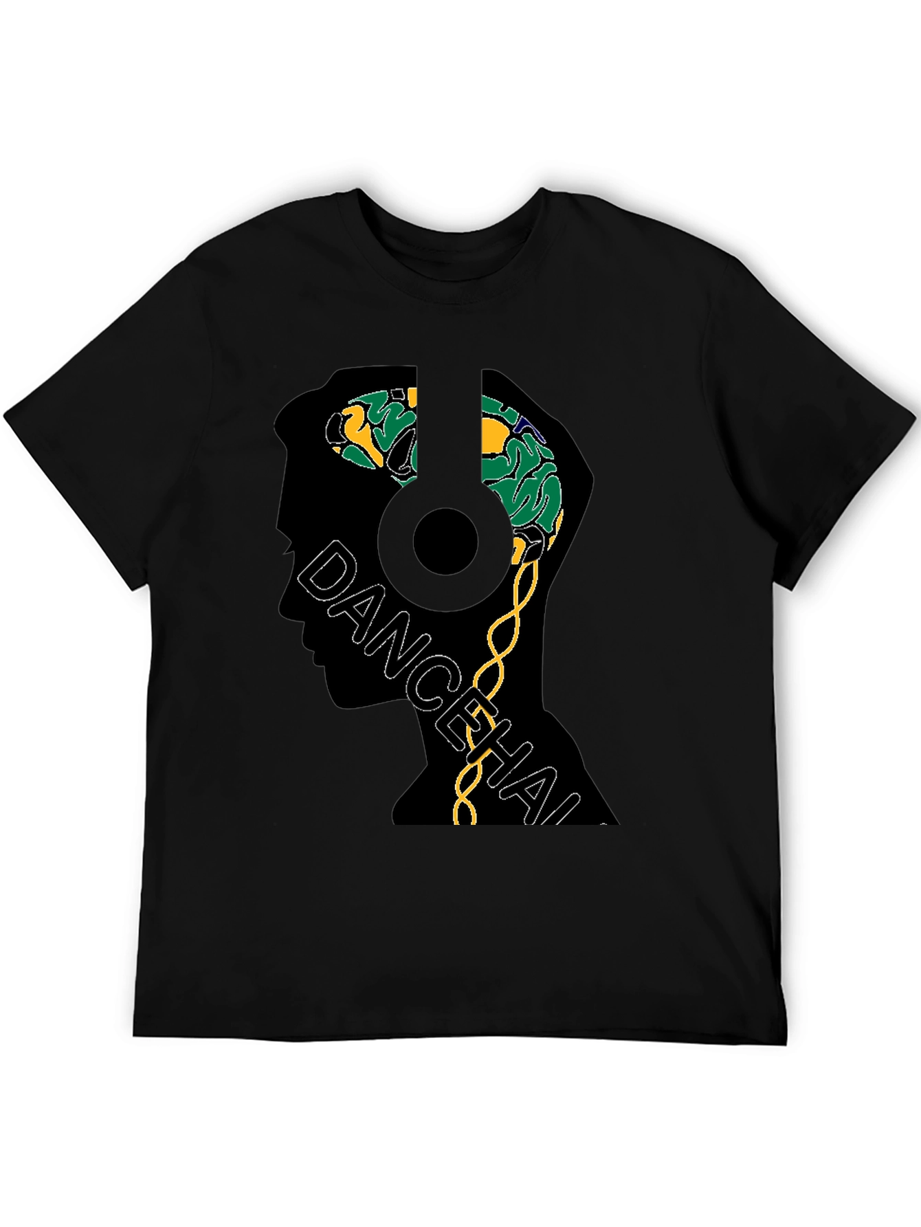 Dancehall Vibe T-Shirt - Brain Headphones Graphic Tee