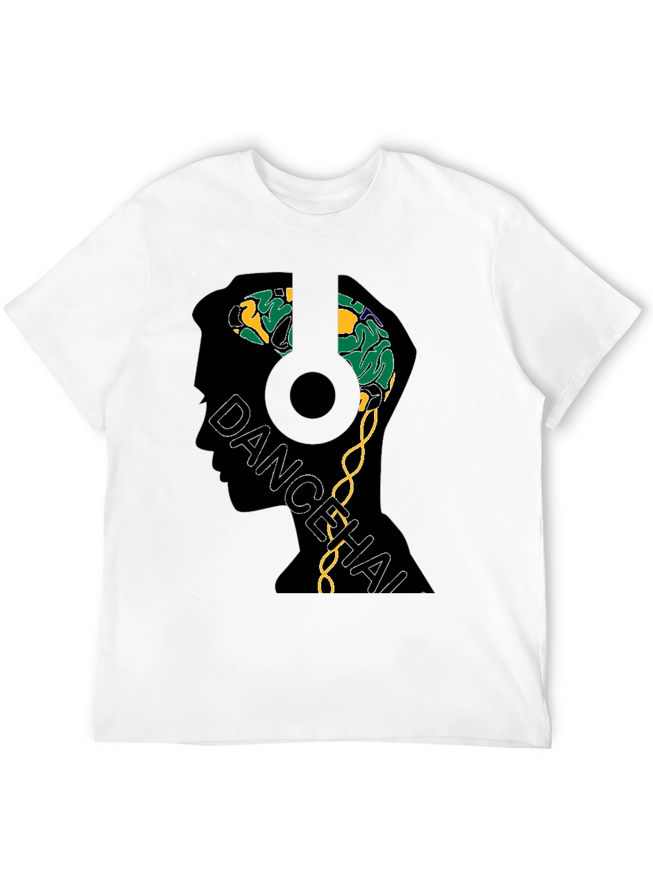 Dancehall Vibe T-Shirt - Brain Headphones Graphic Tee