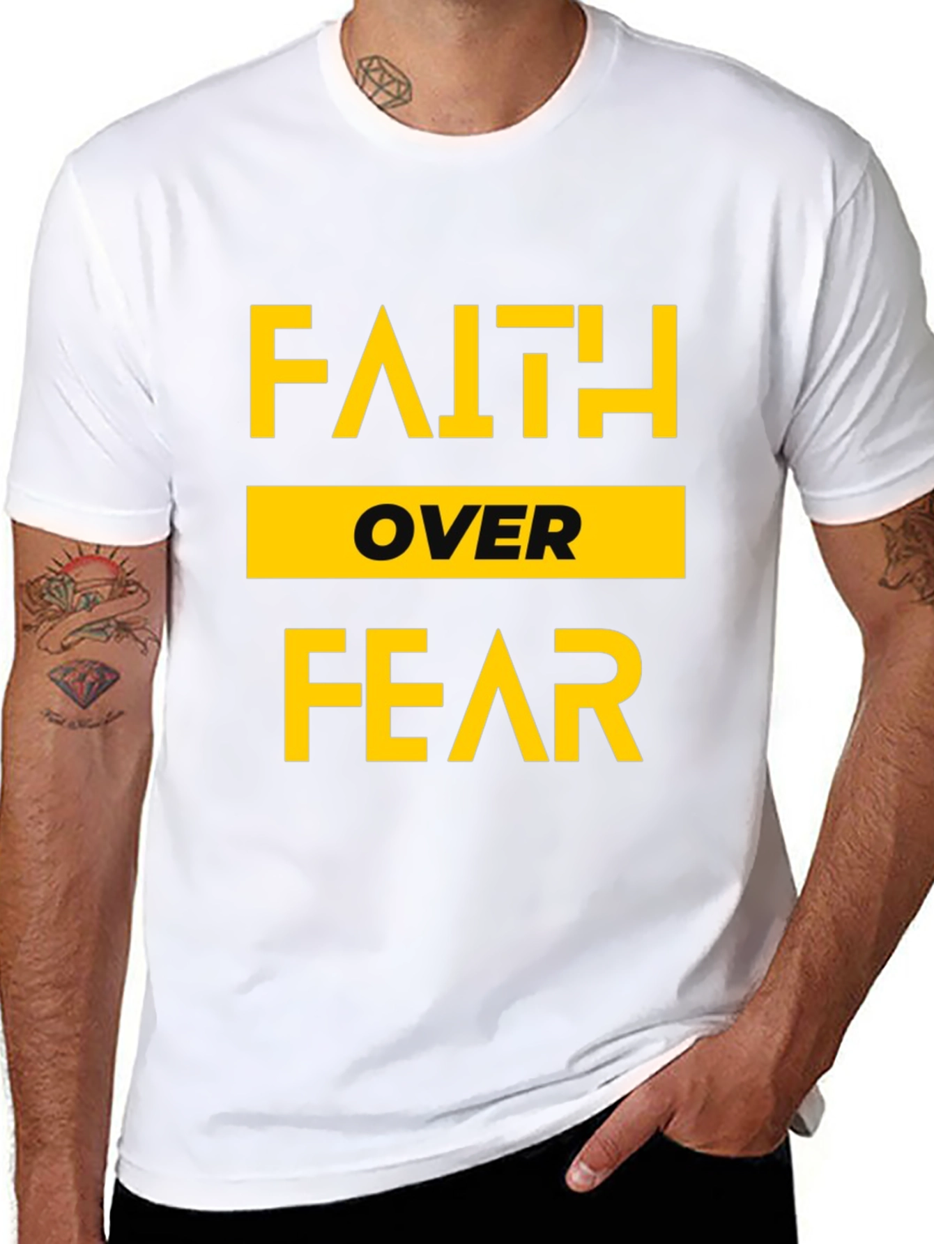 Faith Over Fear Graphic Tee - Inspirational T-Shirt
