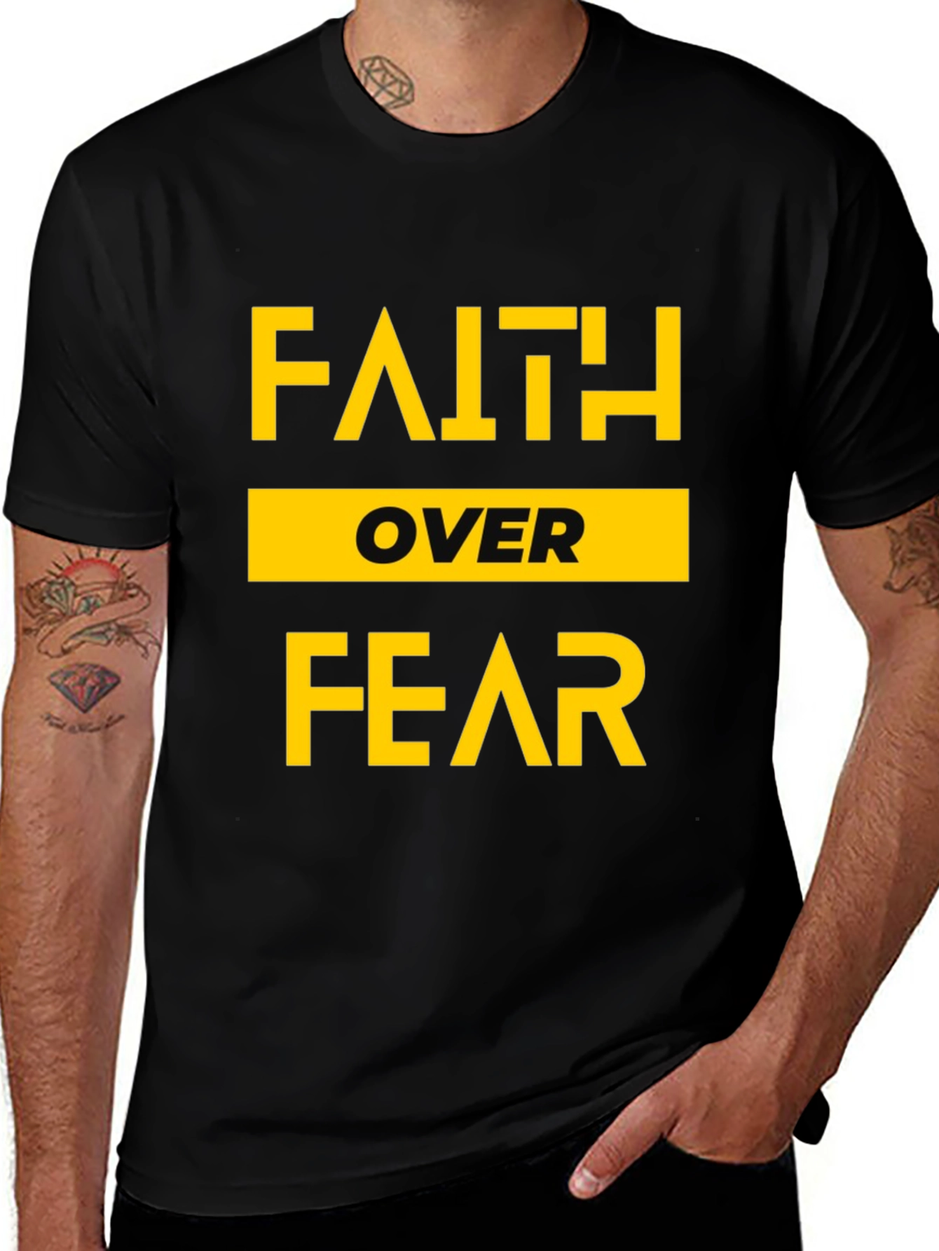 Faith Over Fear Graphic Tee - Inspirational T-Shirt
