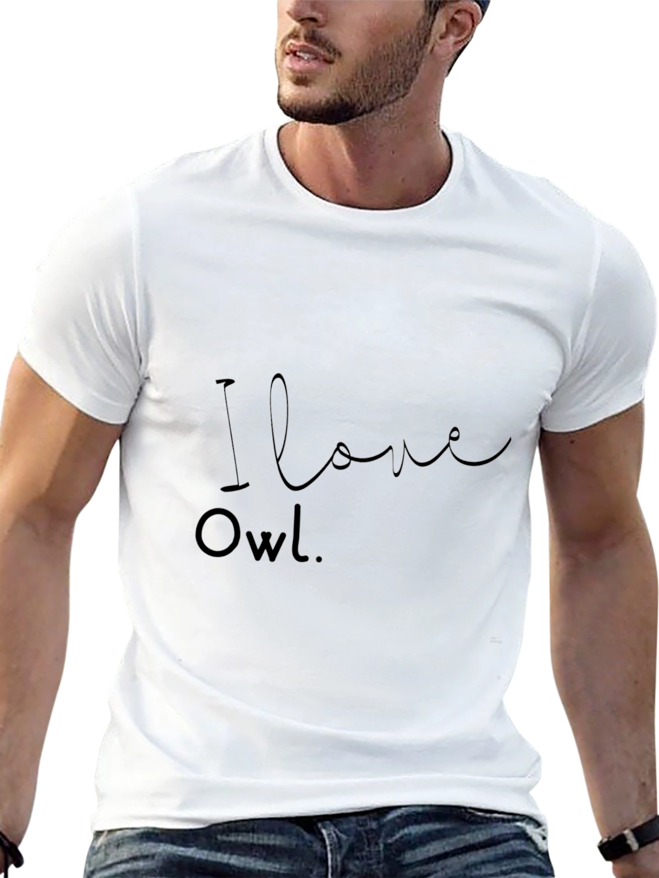 I Love Owl Black T-Shirt