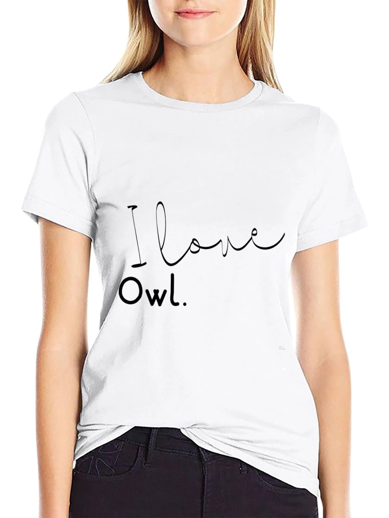I Love Owl Black T-Shirt