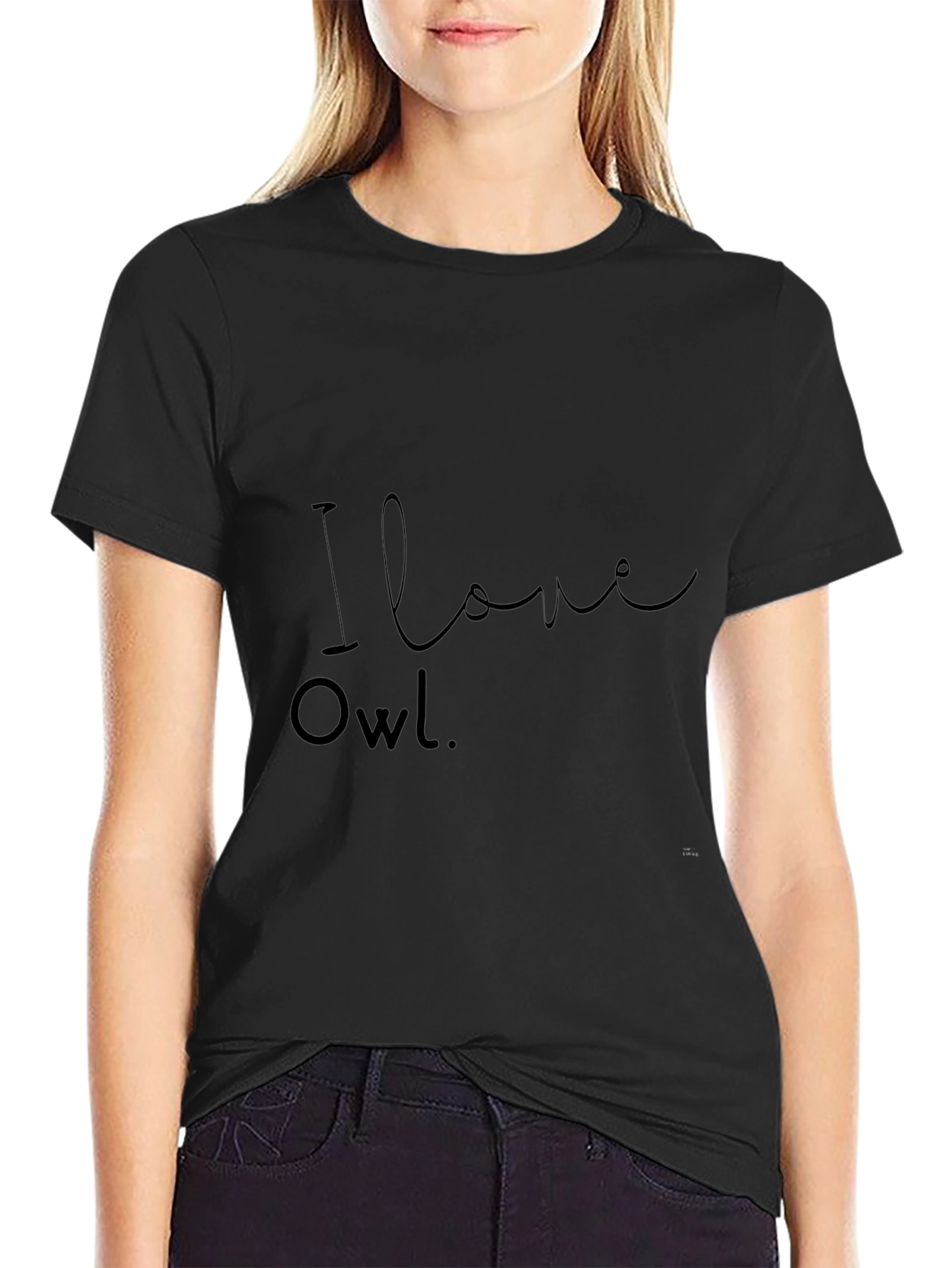 I Love Owl Black T-Shirt