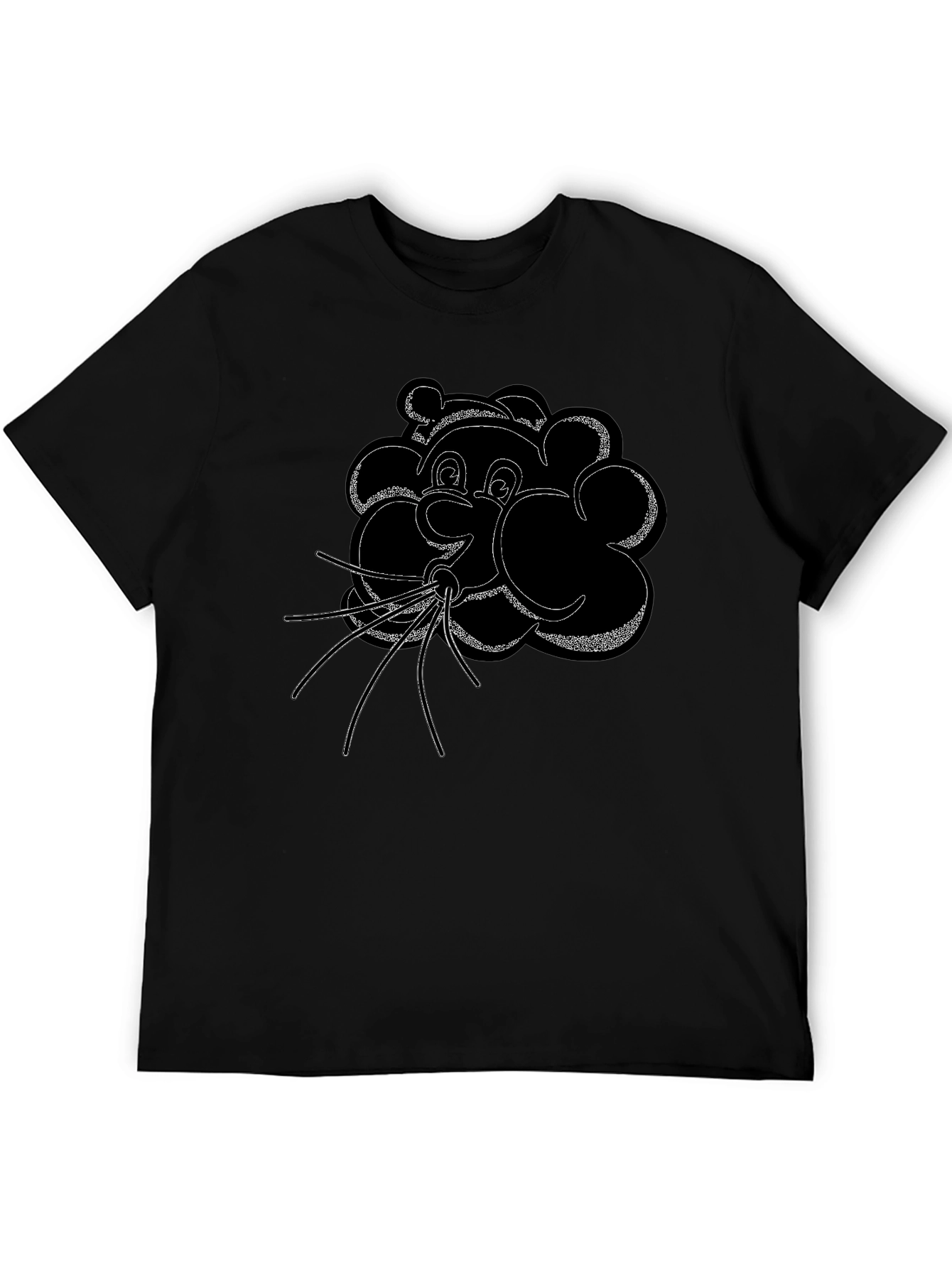 Funny Cartoon Character T-Shirt - Black