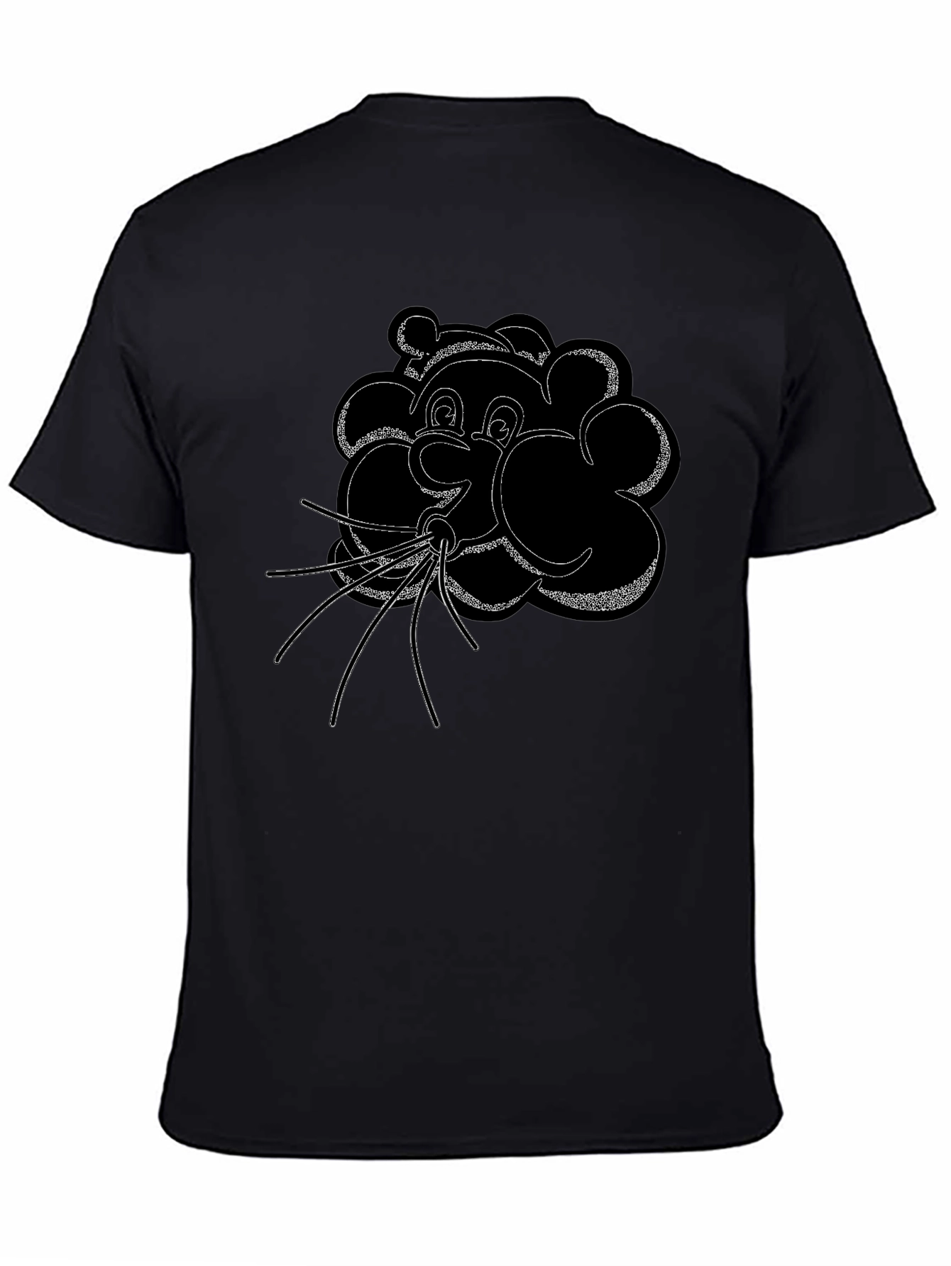 Funny Cartoon Character T-Shirt - Black