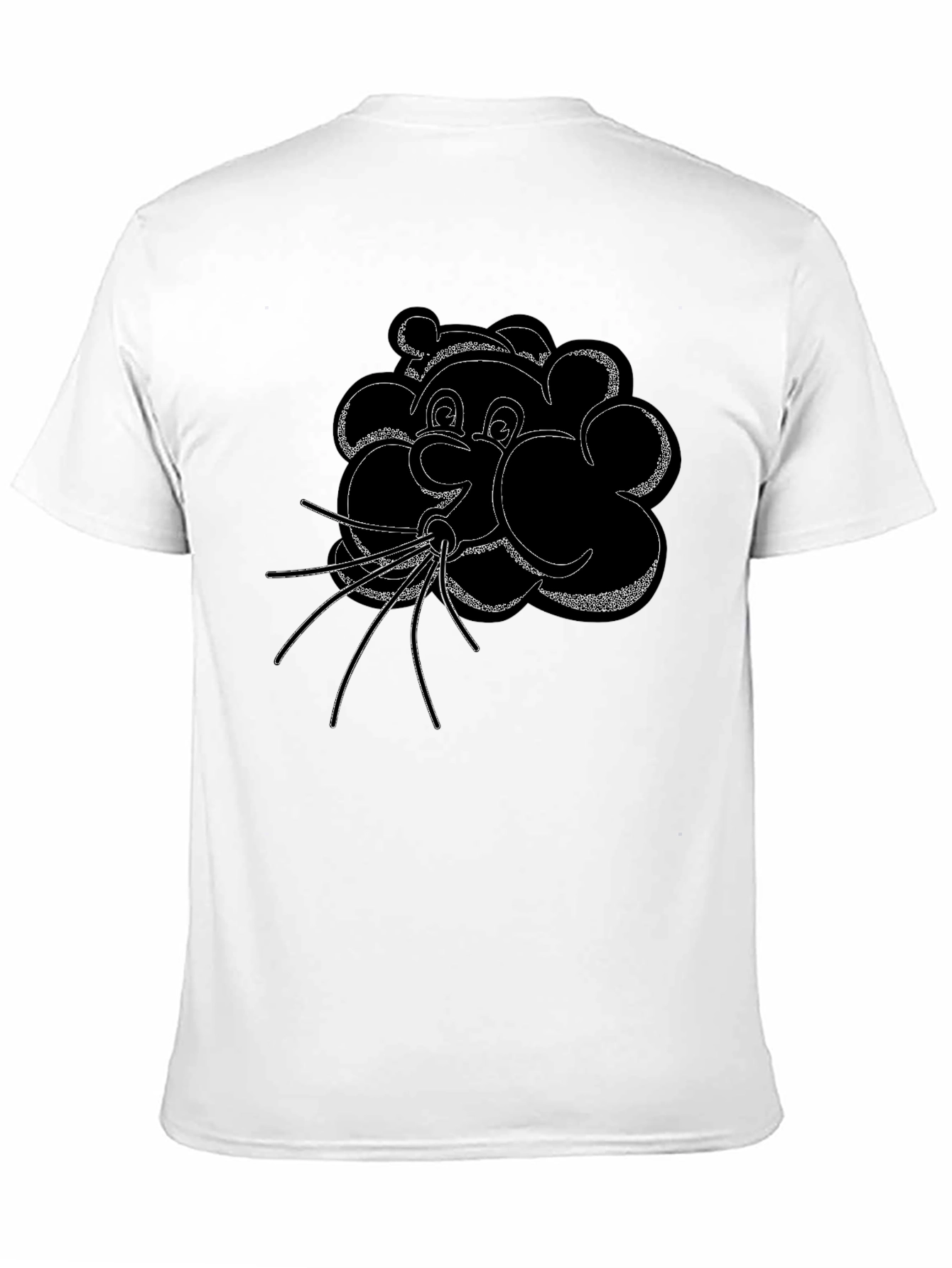 Funny Cartoon Character T-Shirt - Black