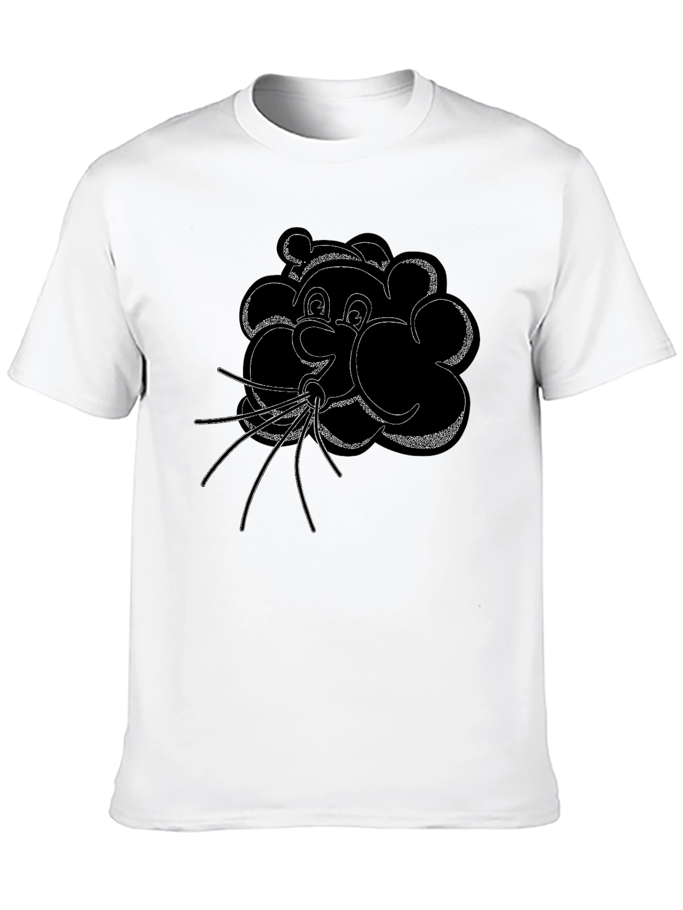 Funny Cartoon Character T-Shirt - Black